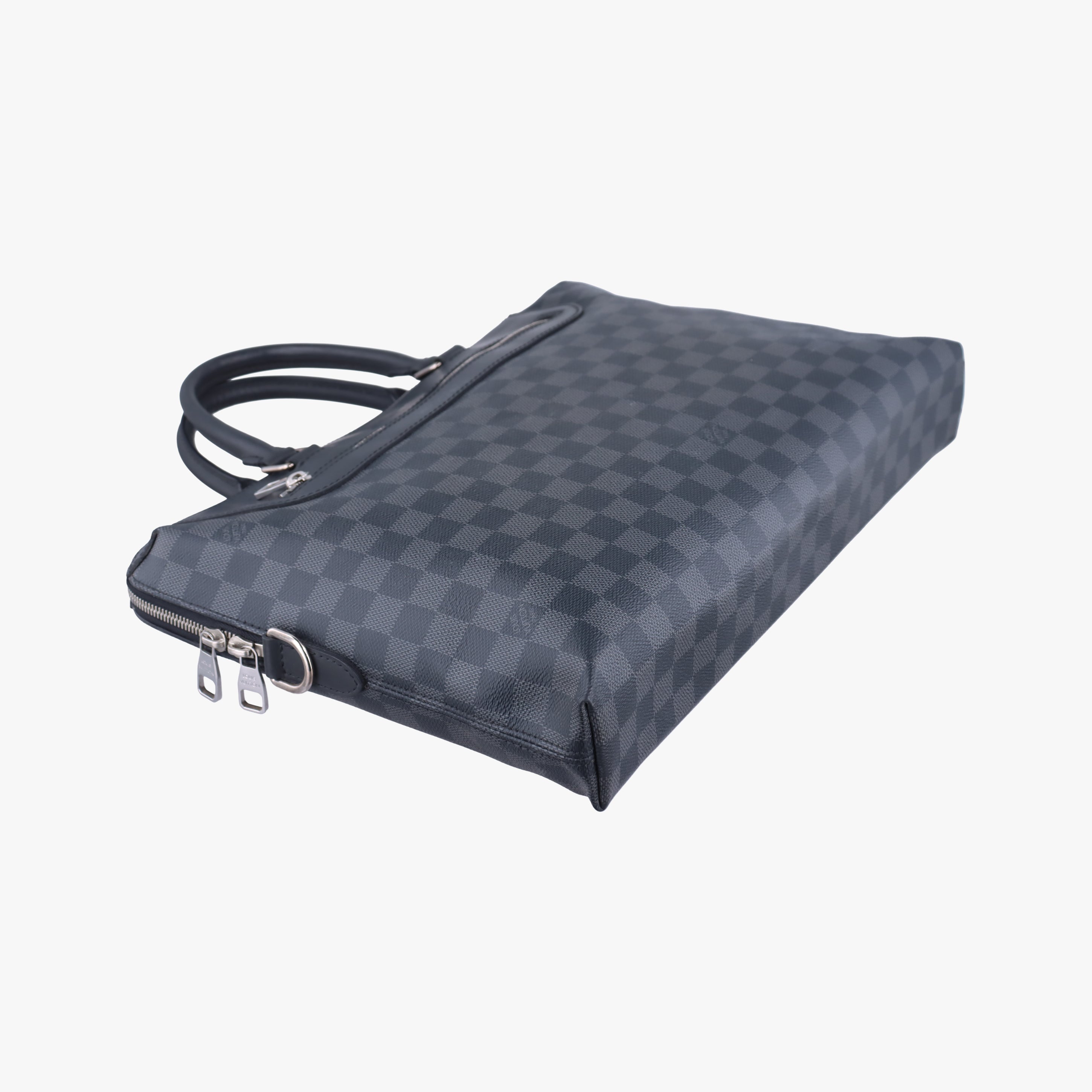 Pre-owned Louis Vuitton Porte-Documents Jour NM Noir Damier Graphite N48260 handbag | stylenewstar