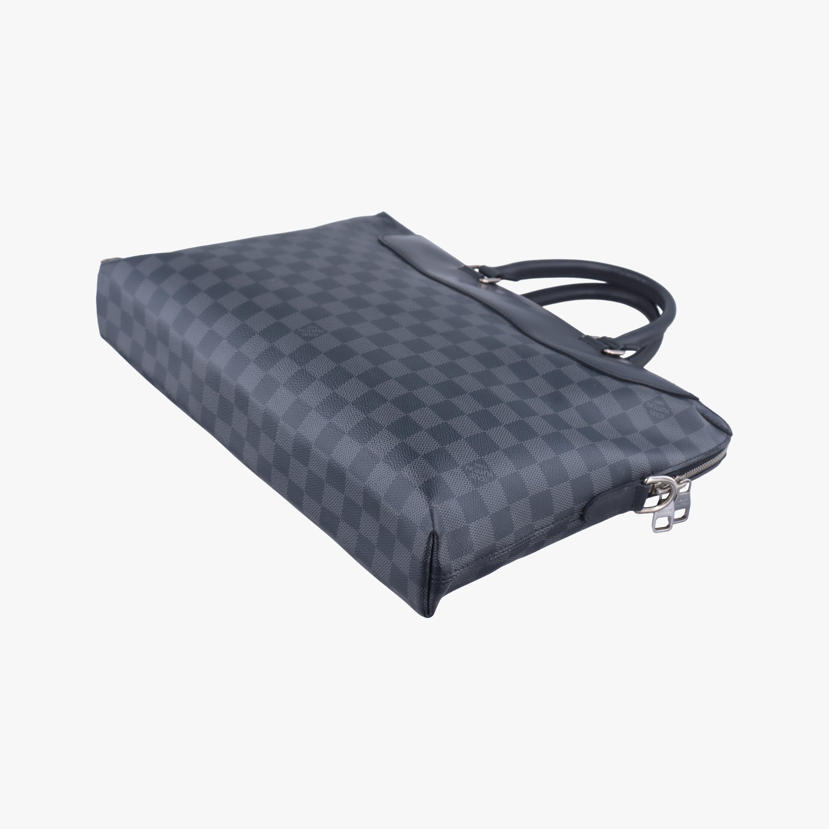 Pre-owned Louis Vuitton Porte-Documents Jour NM Noir Damier Graphite N48260 handbag | stylenewstar