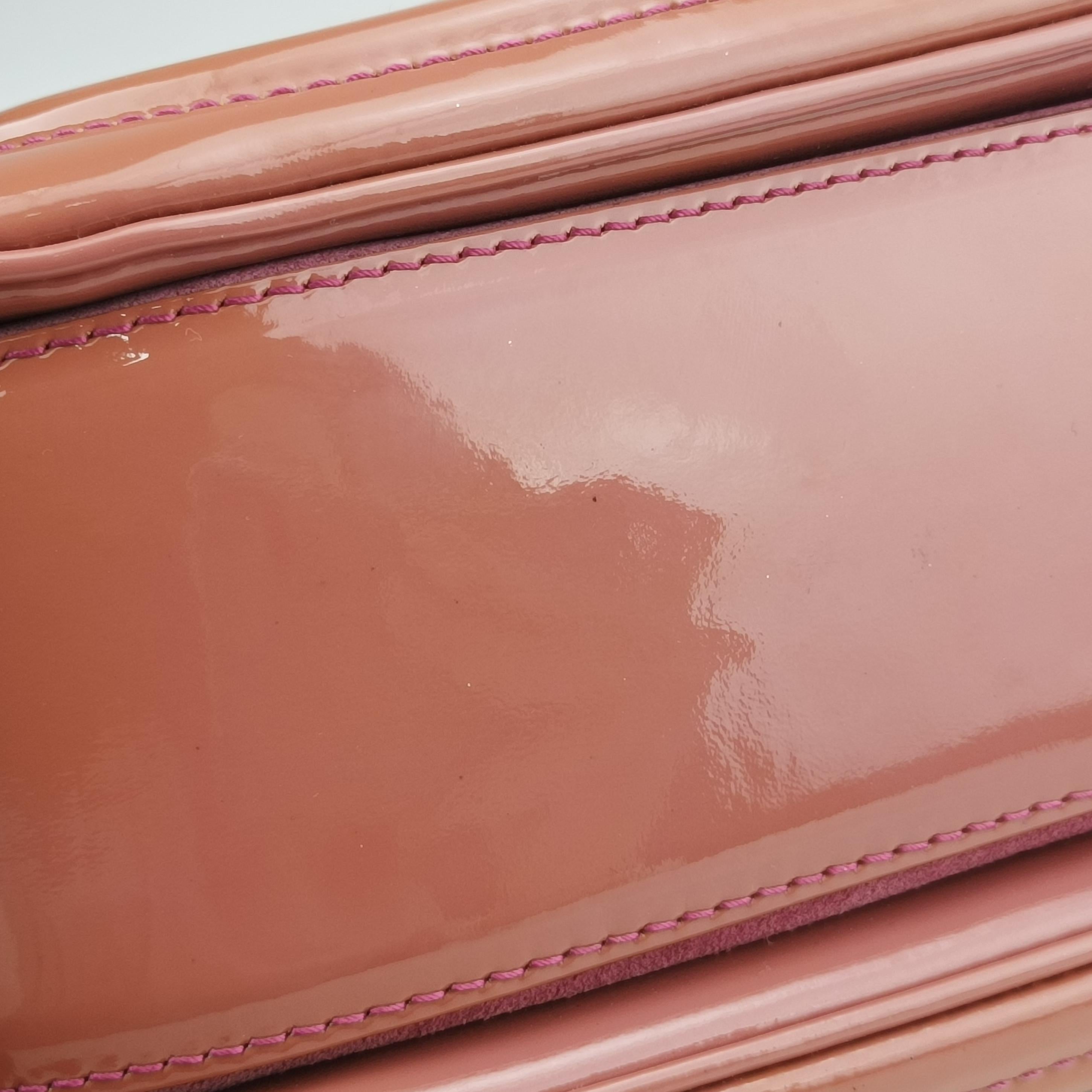 Pre-owned Gucci New Bamboo Orange Patent 254884 shoulderbag | stylenewstar