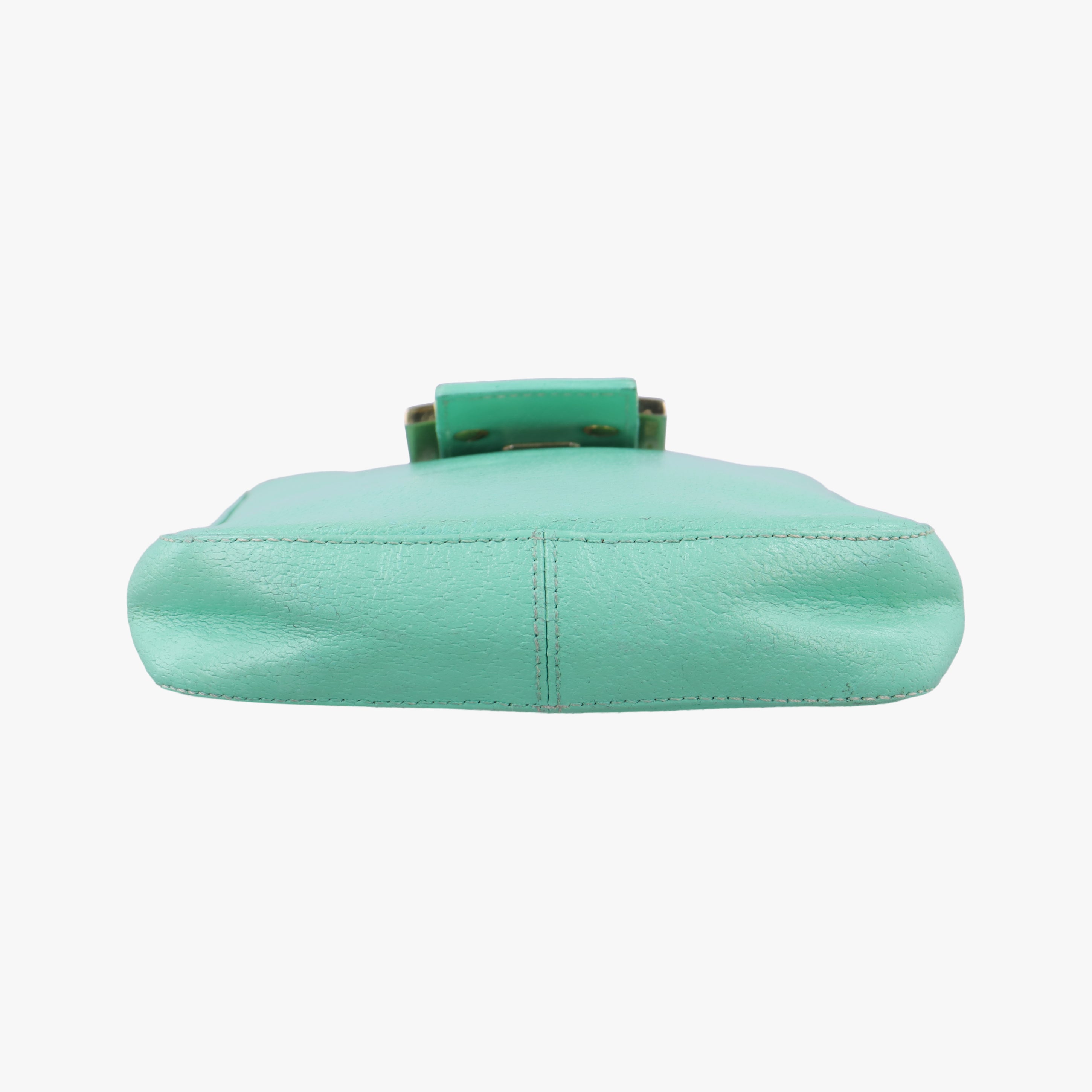 Pre-owned Fendi Mamma Bucket Zucca Green Leather  shoulderbag | stylenewstar