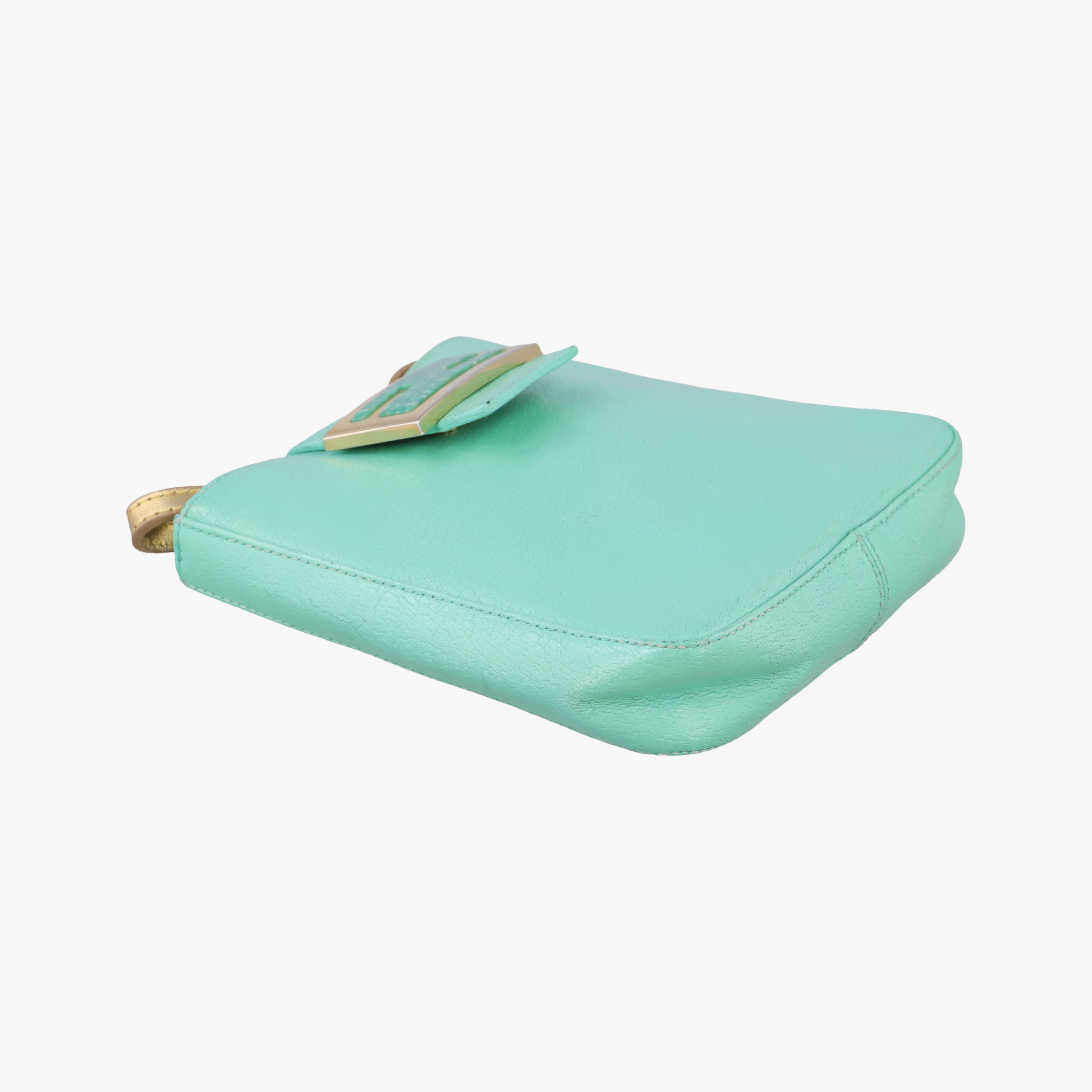 Pre-owned Fendi Mamma Bucket Zucca Green Leather  shoulderbag | stylenewstar