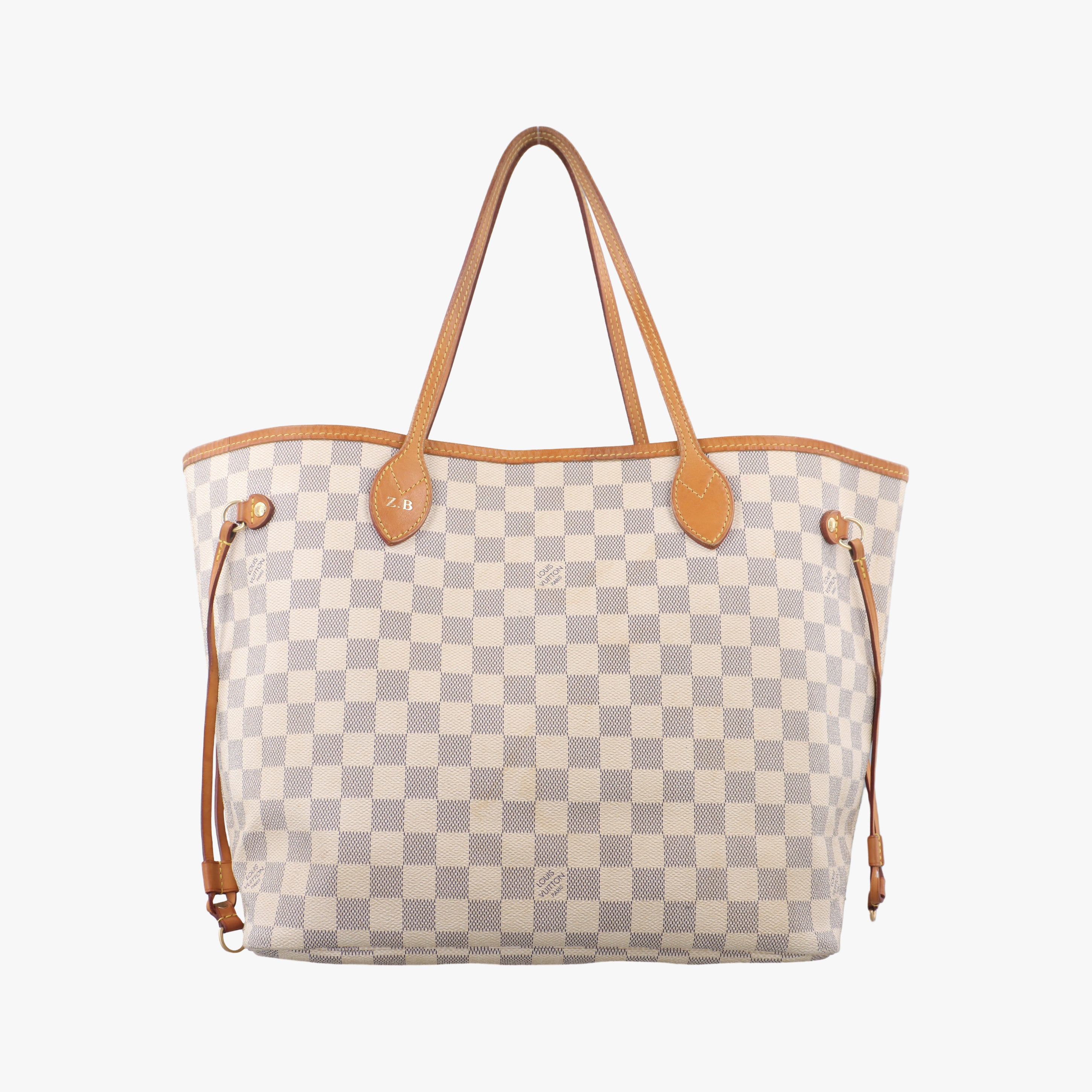 Vintage Louis Vuitton NEVERFULL MM AZUR Damier Canvas N51107 handbag | stylenewstar
