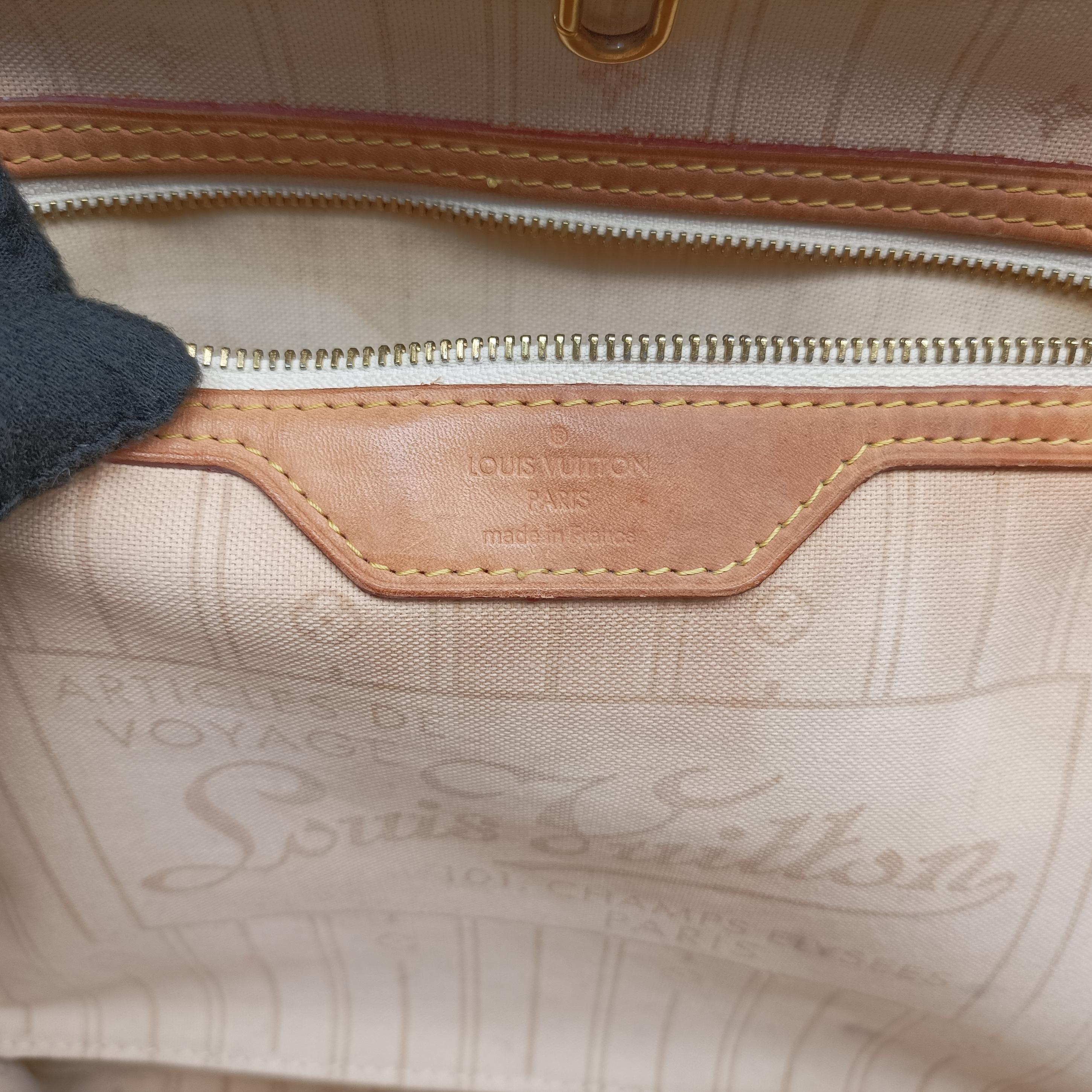 Vintage Louis Vuitton NEVERFULL MM AZUR Damier Canvas N51107 handbag | stylenewstar