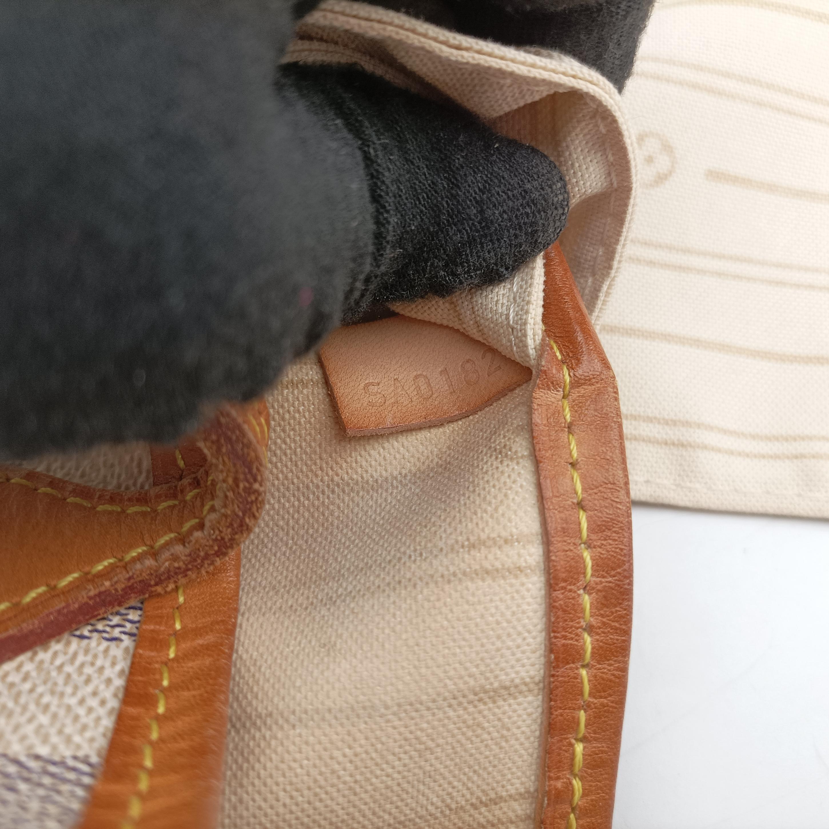 Vintage Louis Vuitton NEVERFULL MM AZUR Damier Canvas N51107 handbag | stylenewstar
