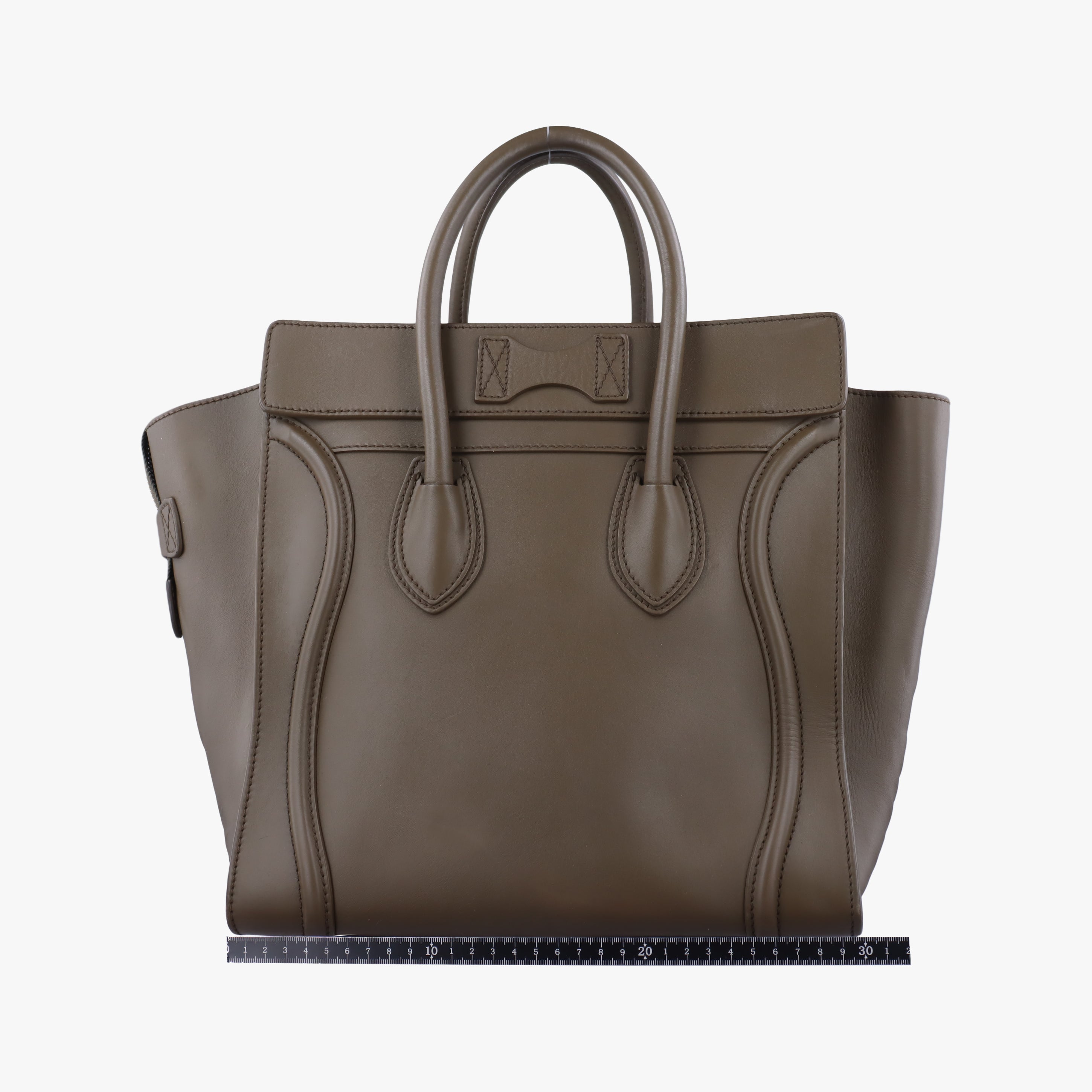 Pre-owned Celine luggage mini shopper Brown Leather  handbag | stylenewstar