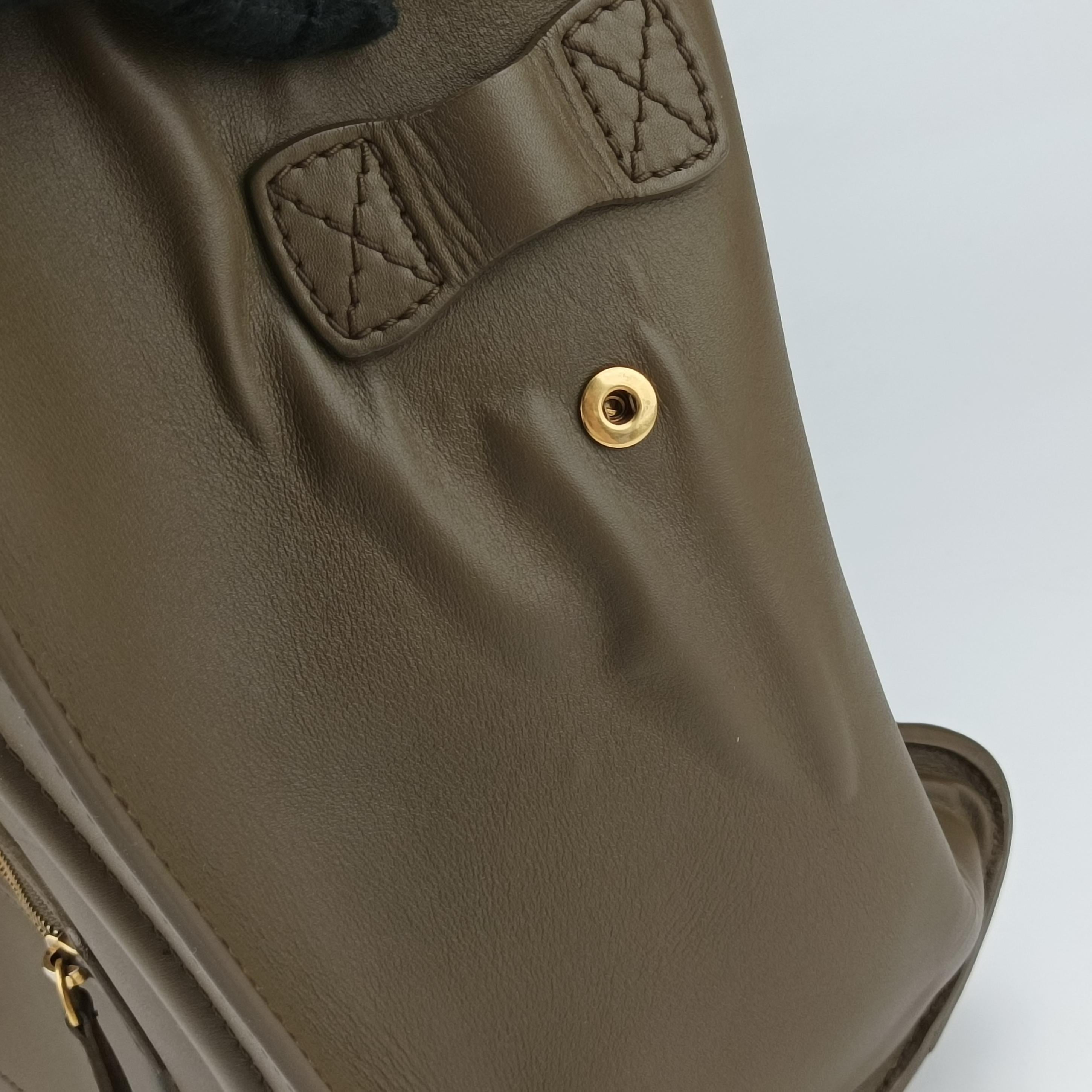 Pre-owned Celine luggage mini shopper Brown Leather  handbag | stylenewstar