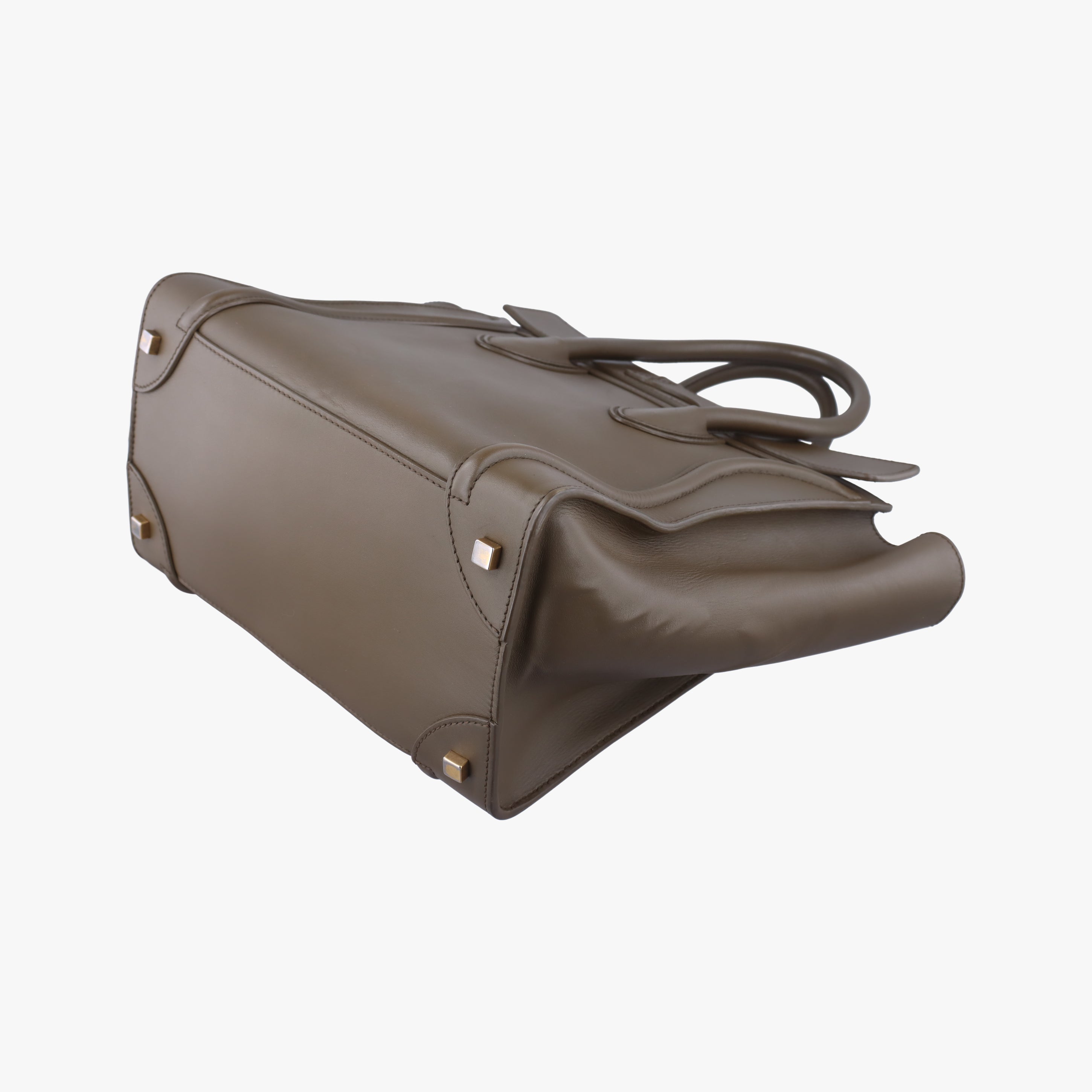 Pre-owned Celine luggage mini shopper Brown Leather  handbag | stylenewstar