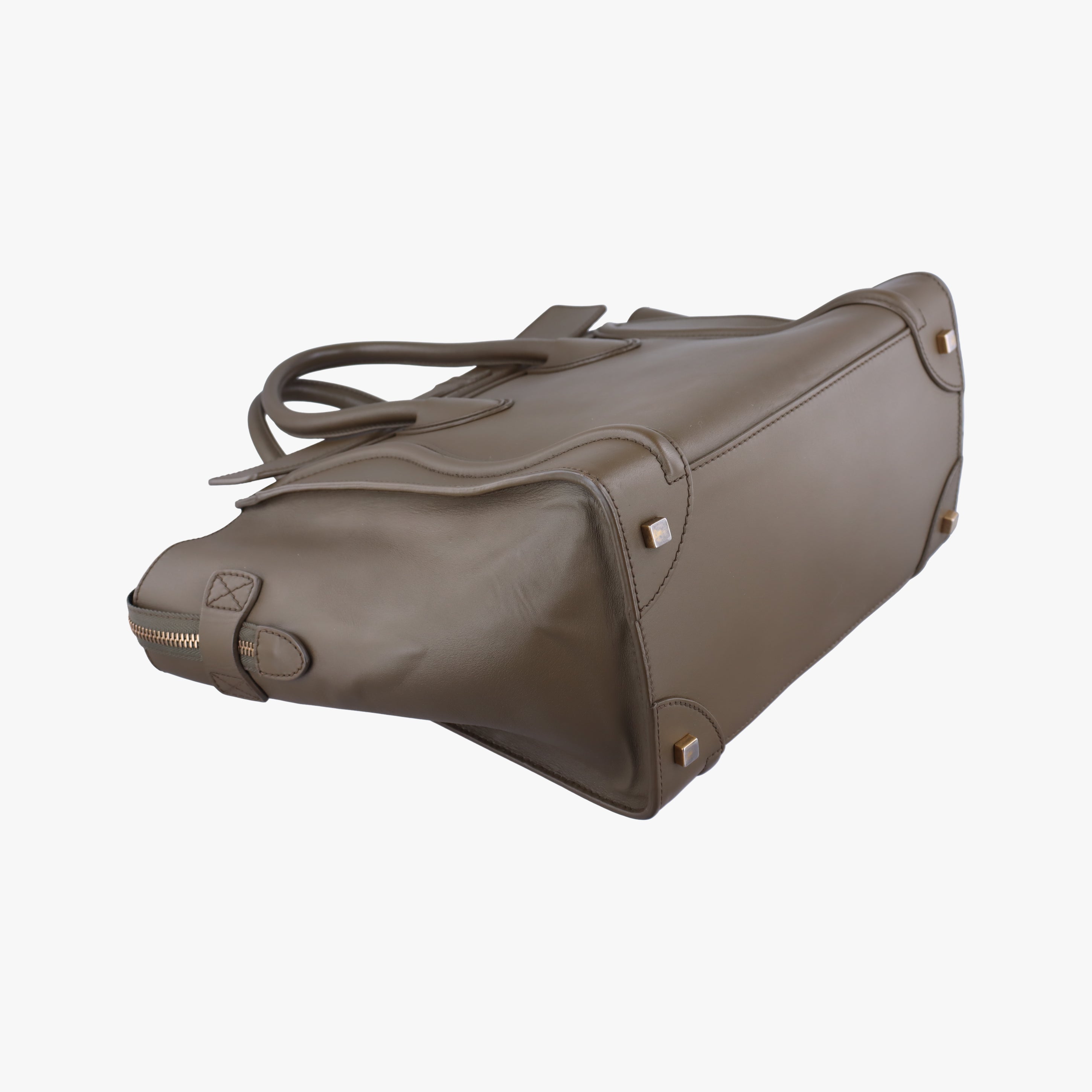 Pre-owned Celine luggage mini shopper Brown Leather  handbag | stylenewstar