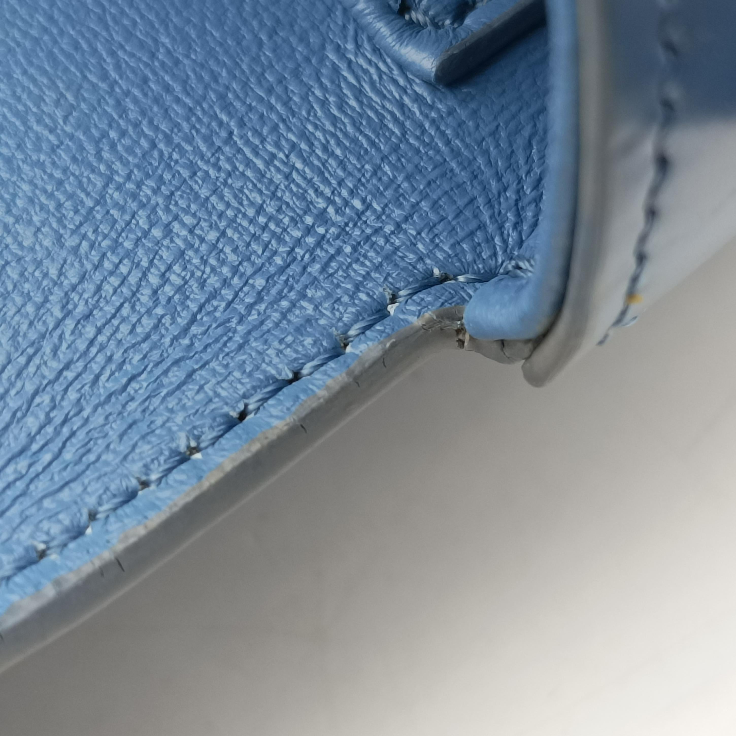 Vintage Celine Teen Triomphe Blue Leather  shoulderbag | stylenewstar
