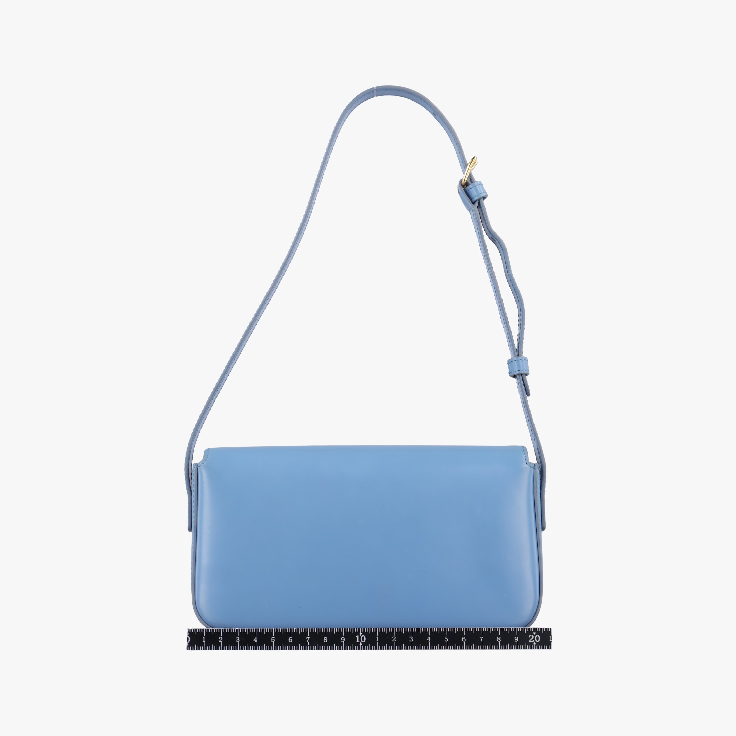 Vintage Celine Teen Triomphe Blue Leather  shoulderbag | stylenewstar