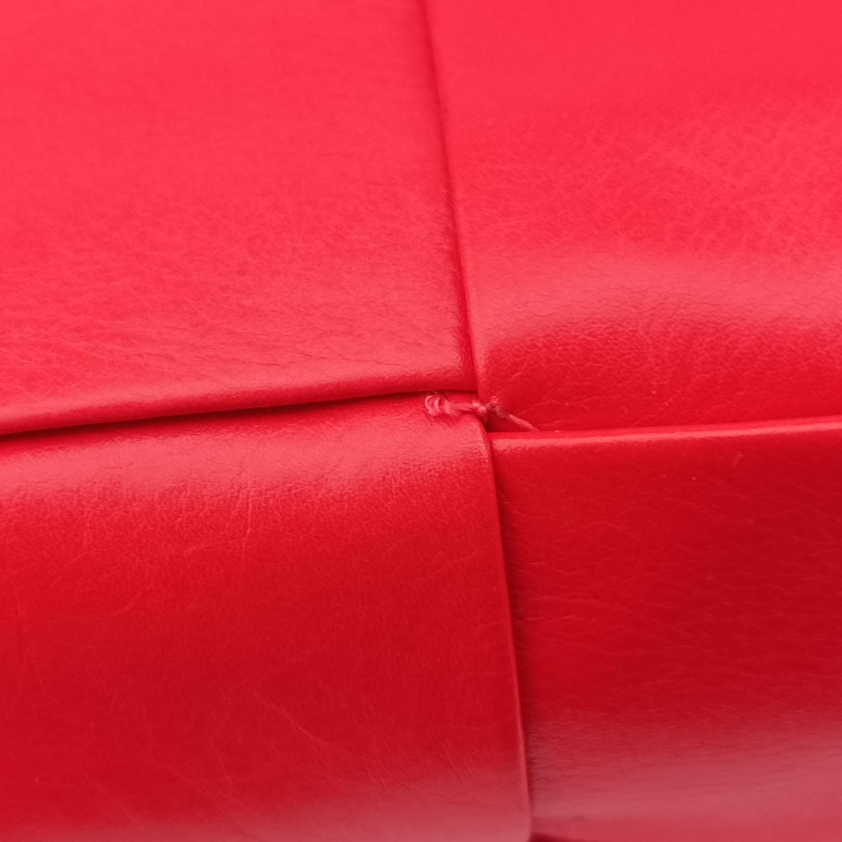 Vintage Bottega Veneta CASSETTE Red lambskin  shoulderbag | stylenewstar