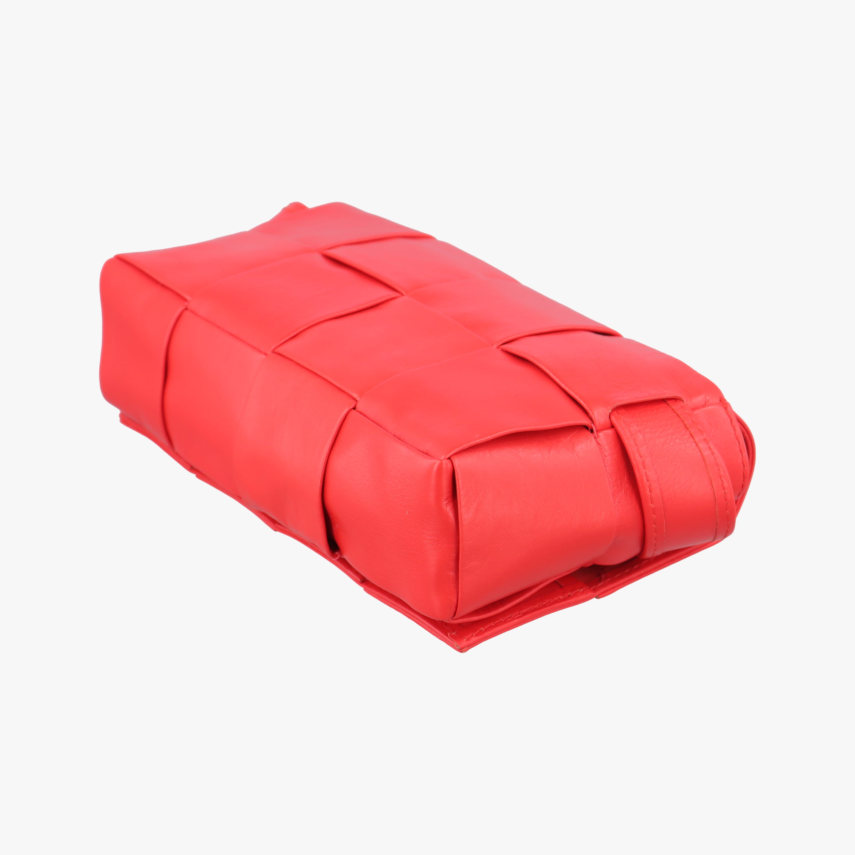 Vintage Bottega Veneta CASSETTE Red lambskin  shoulderbag | stylenewstar