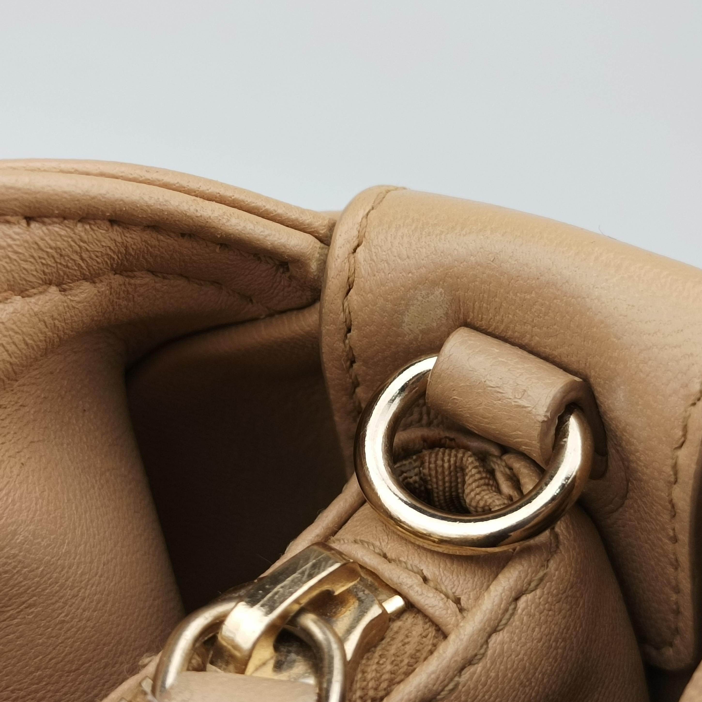 Pre-owned Christian Dior Granville Beige lambskin  handbag | stylenewstar