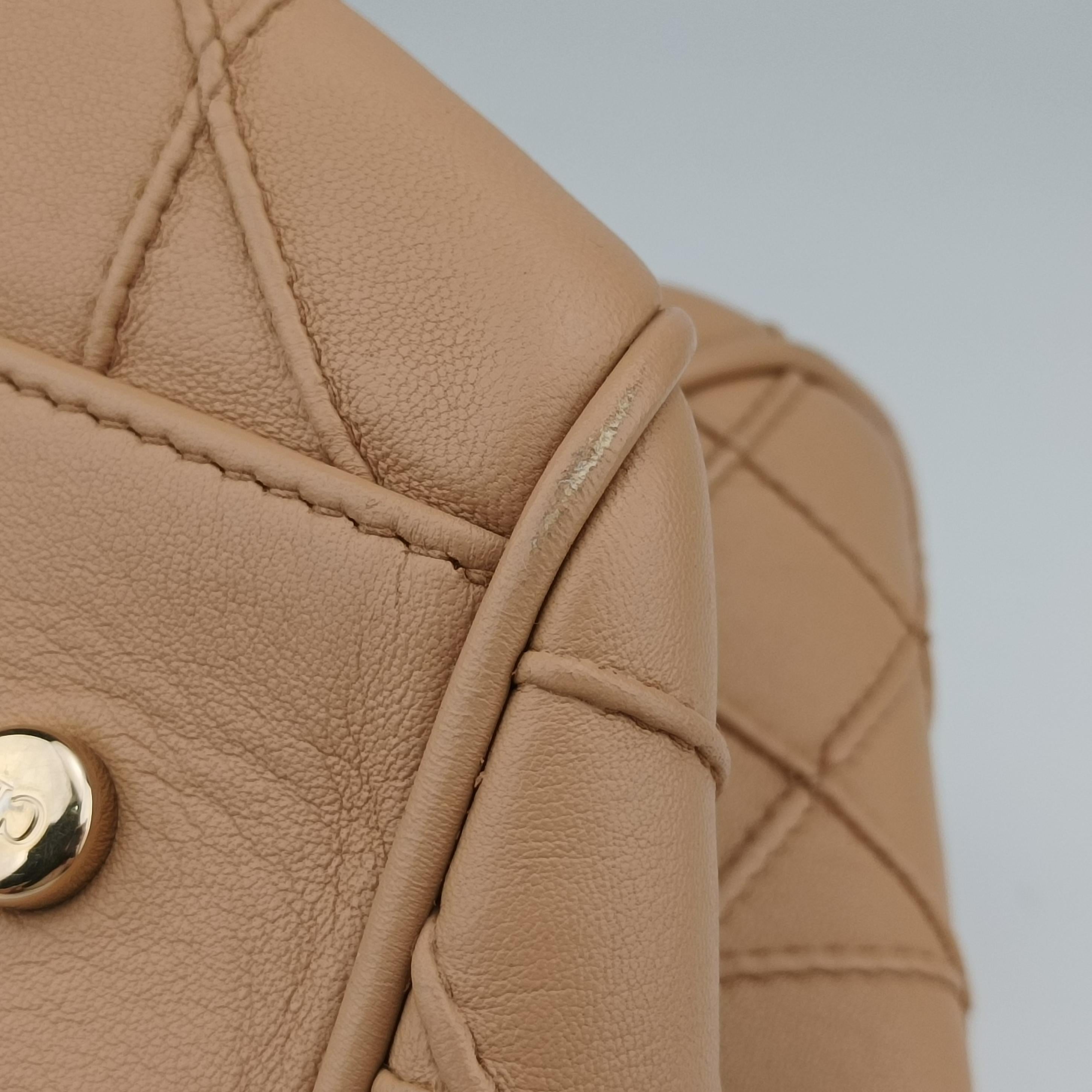 Pre-owned Christian Dior Granville Beige lambskin  handbag | stylenewstar