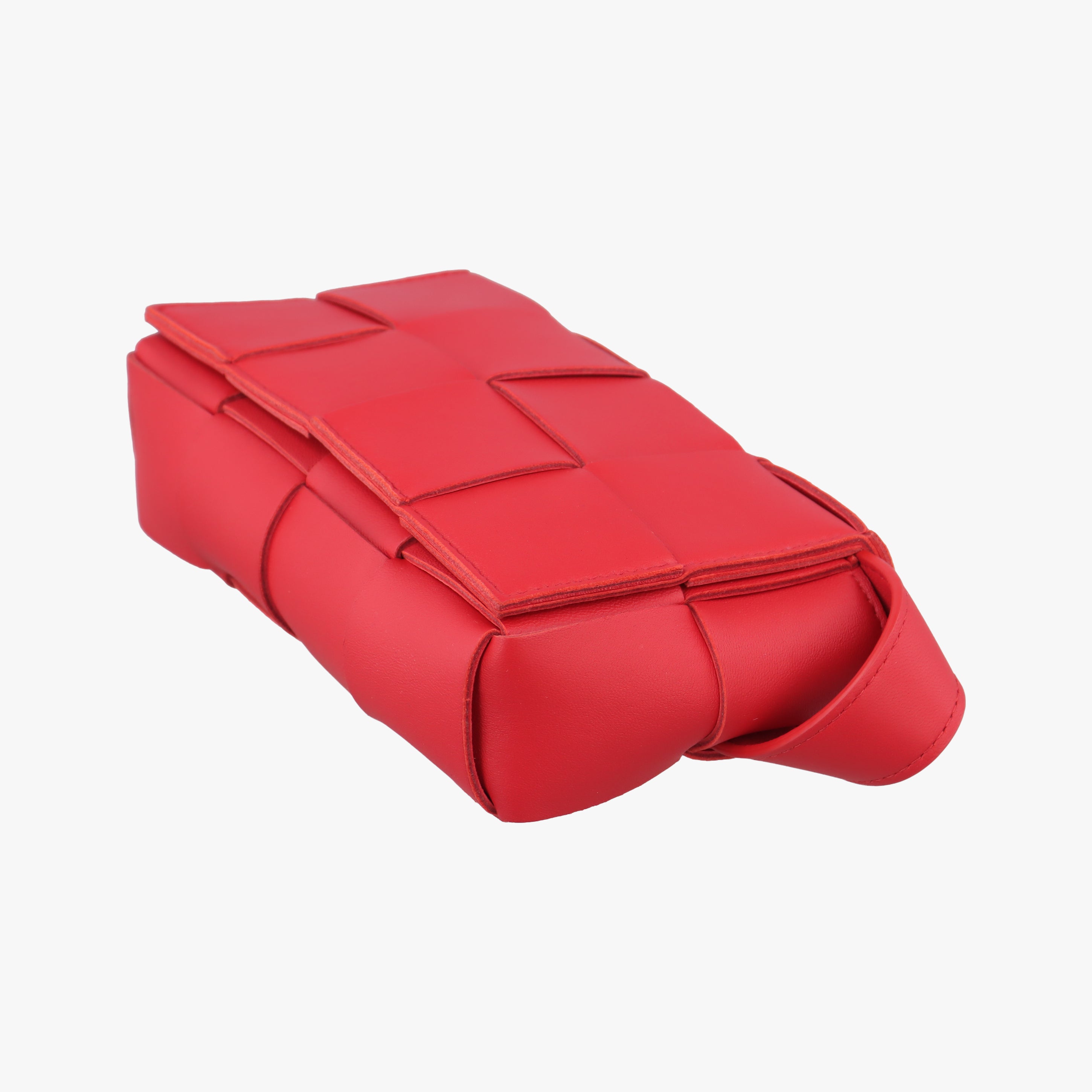Vintage Bottega Veneta CASSETTE Red lambskin  shoulderbag | stylenewstar
