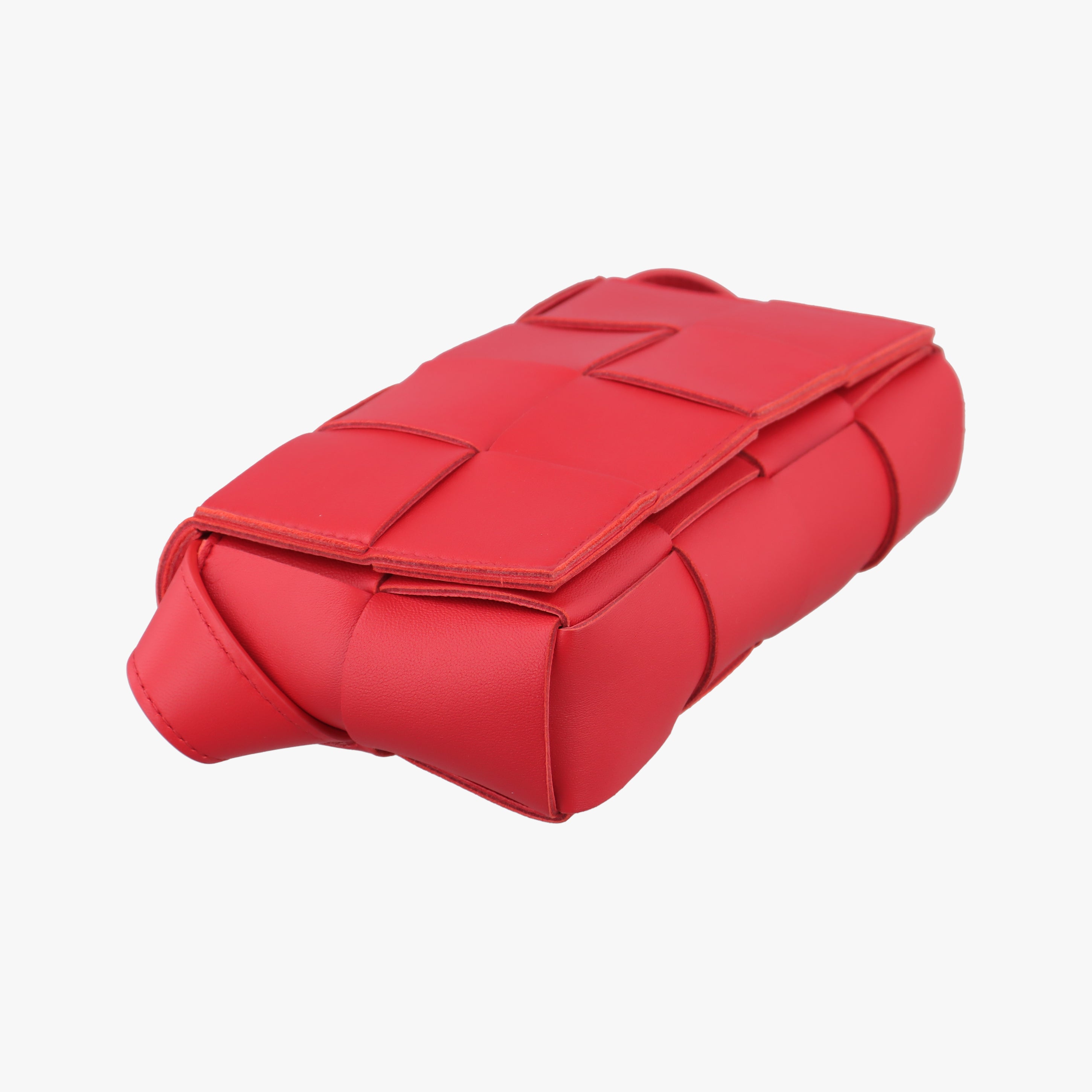 Vintage Bottega Veneta CASSETTE Red lambskin  shoulderbag | stylenewstar