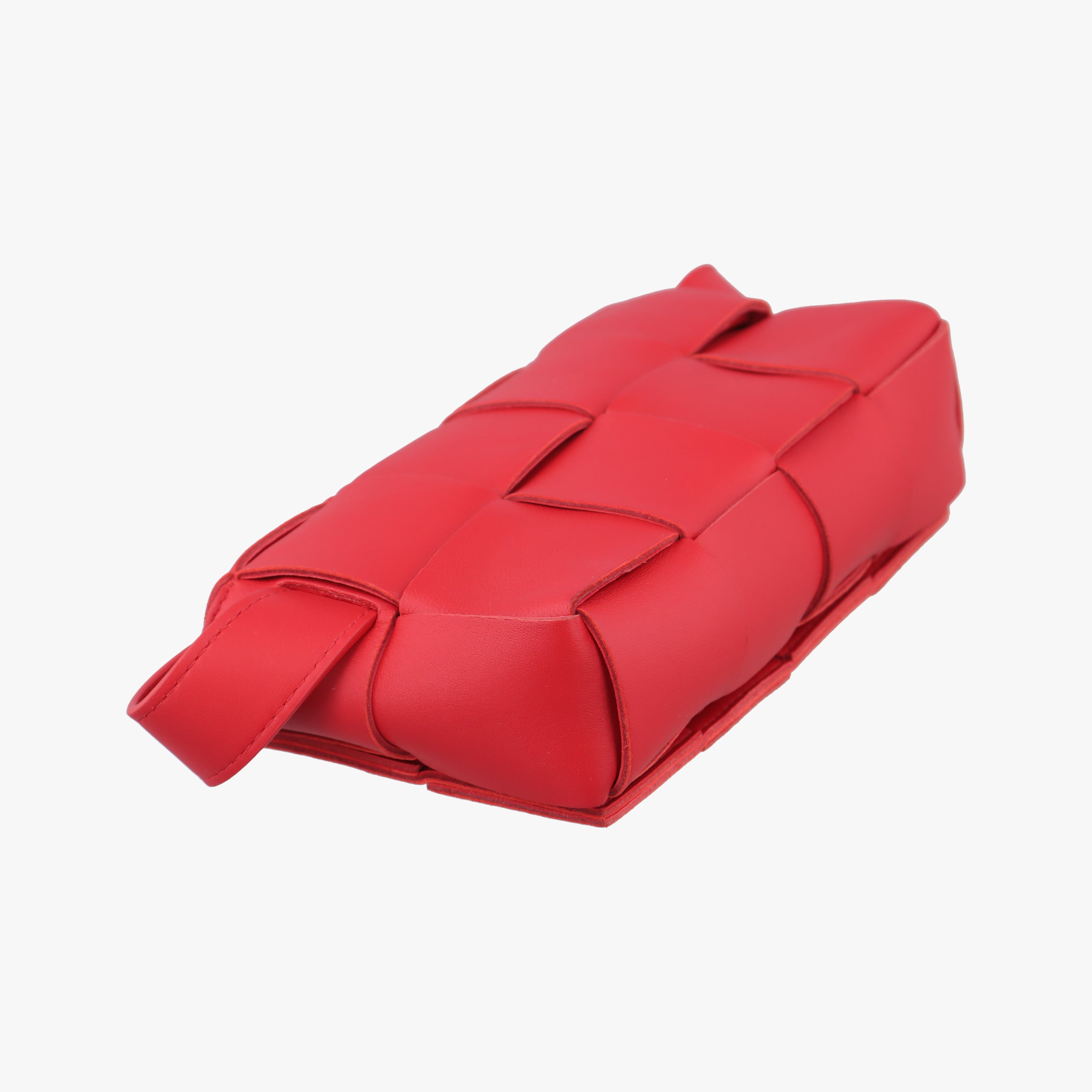 Vintage Bottega Veneta CASSETTE Red lambskin  shoulderbag | stylenewstar