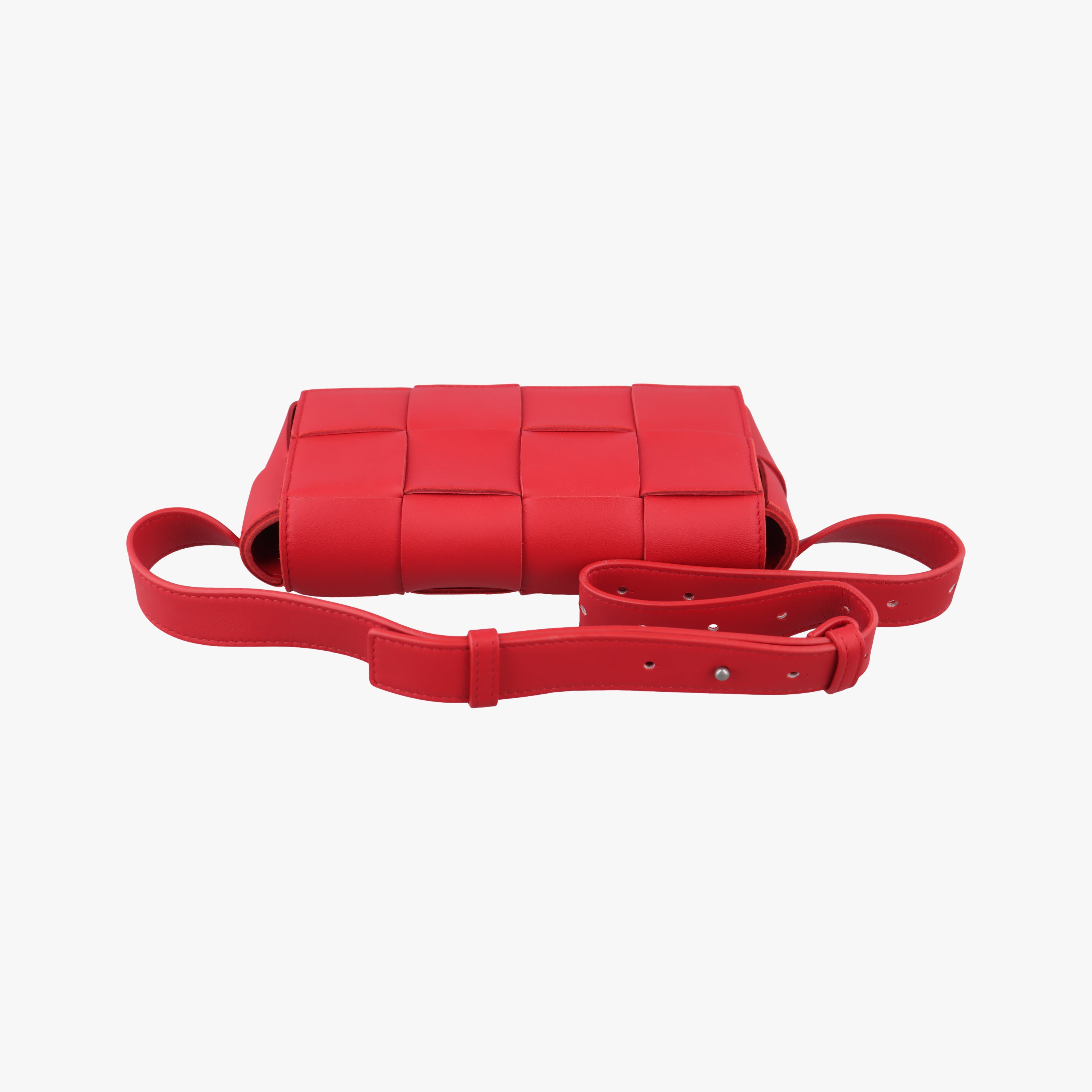 Vintage Bottega Veneta CASSETTE Red lambskin  shoulderbag | stylenewstar