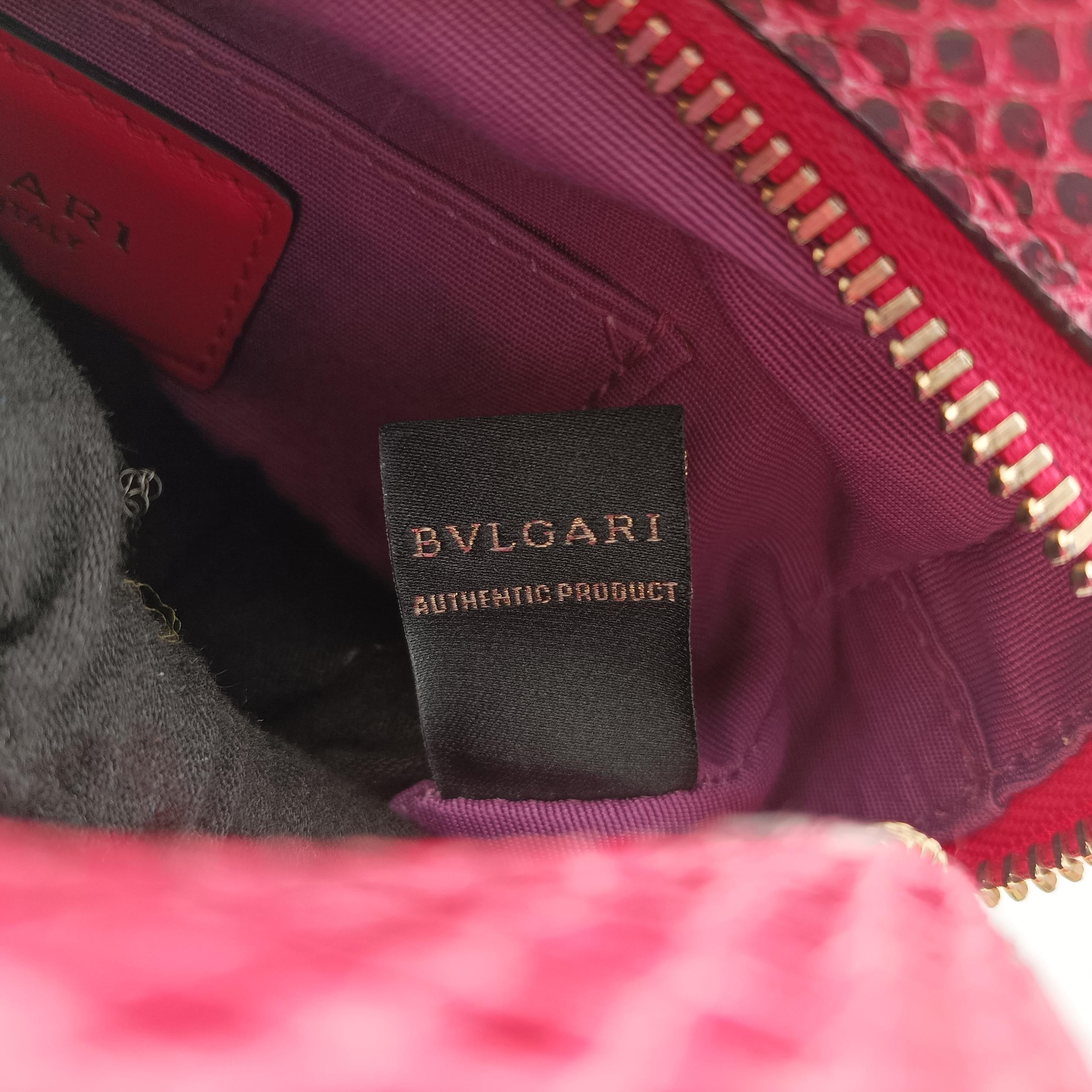 Pre-owned Bvlgari Serpenti Scaglie Red leather  shoulderbag | stylenewstar