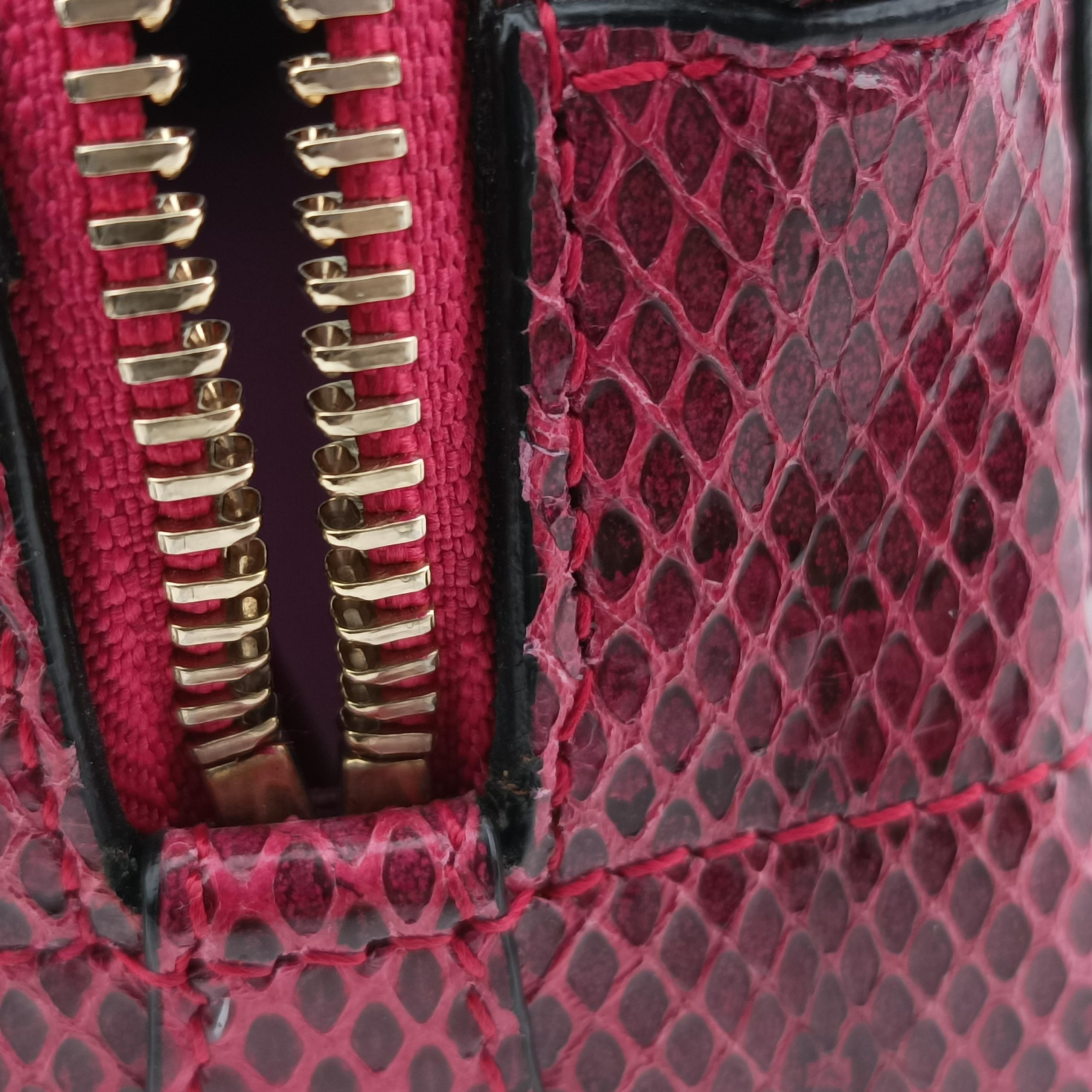 Pre-owned Bvlgari Serpenti Scaglie Red leather  shoulderbag | stylenewstar