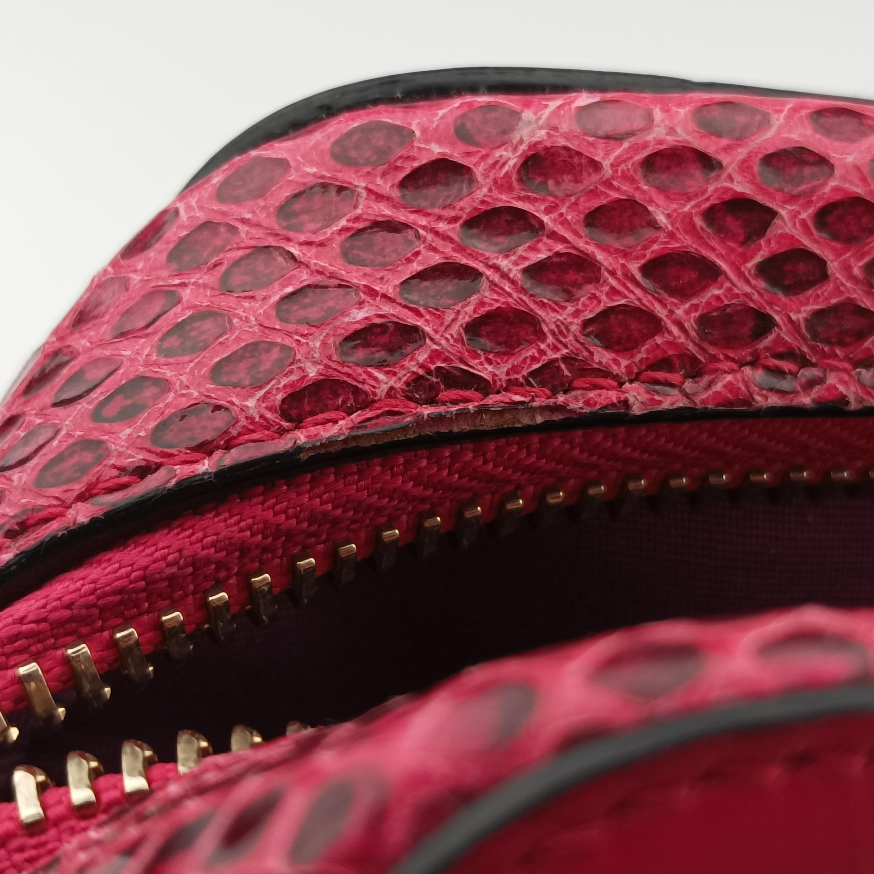 Pre-owned Bvlgari Serpenti Scaglie Red leather  shoulderbag | stylenewstar