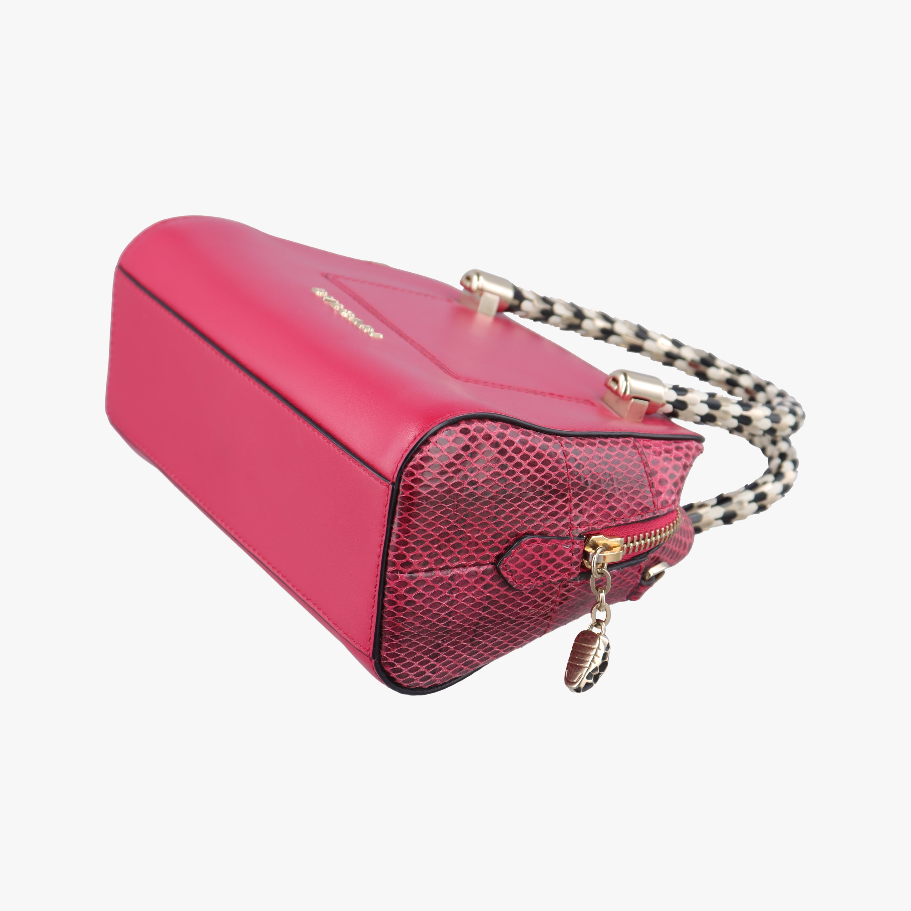 Pre-owned Bvlgari Serpenti Scaglie Red leather  shoulderbag | stylenewstar