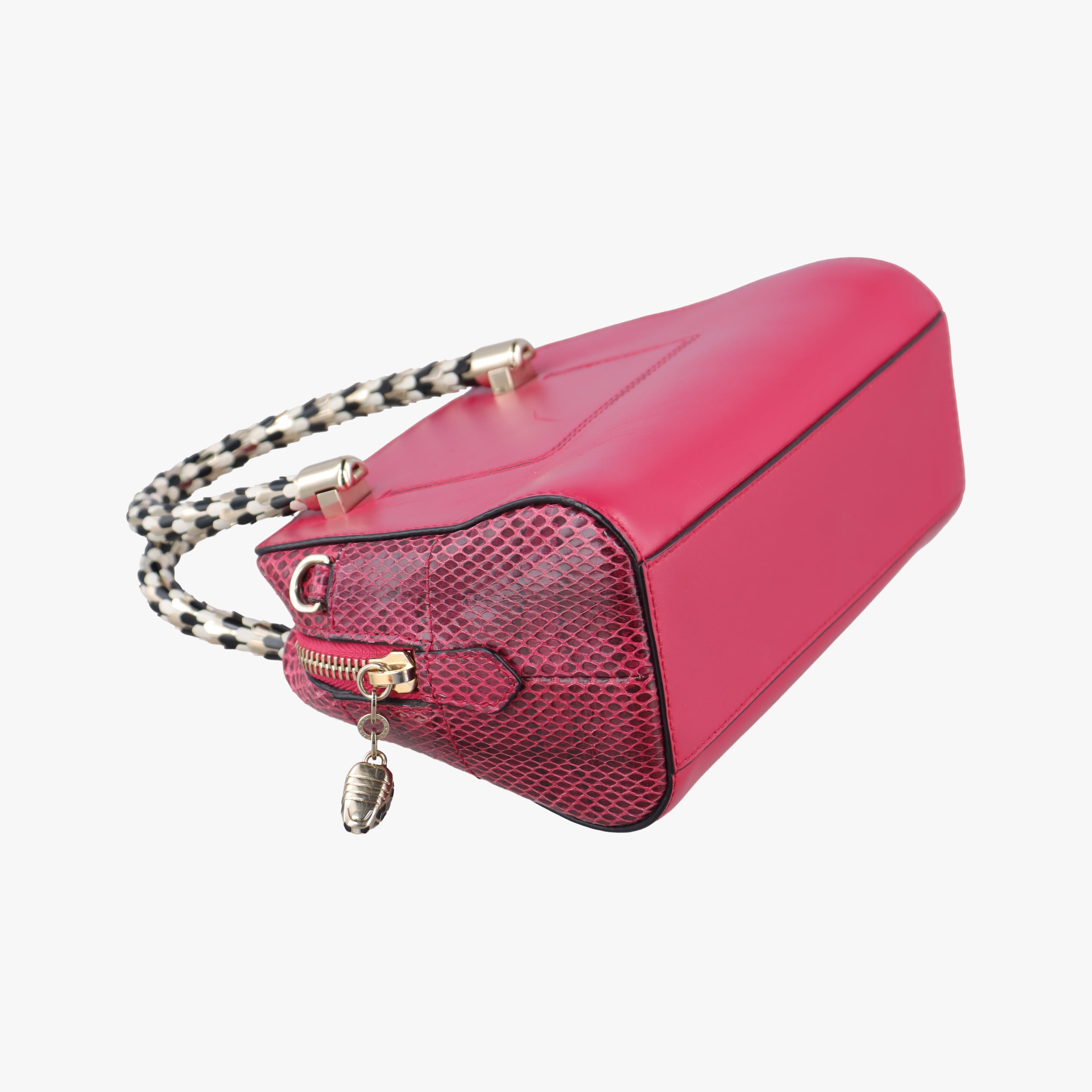Pre-owned Bvlgari Serpenti Scaglie Red leather  shoulderbag | stylenewstar