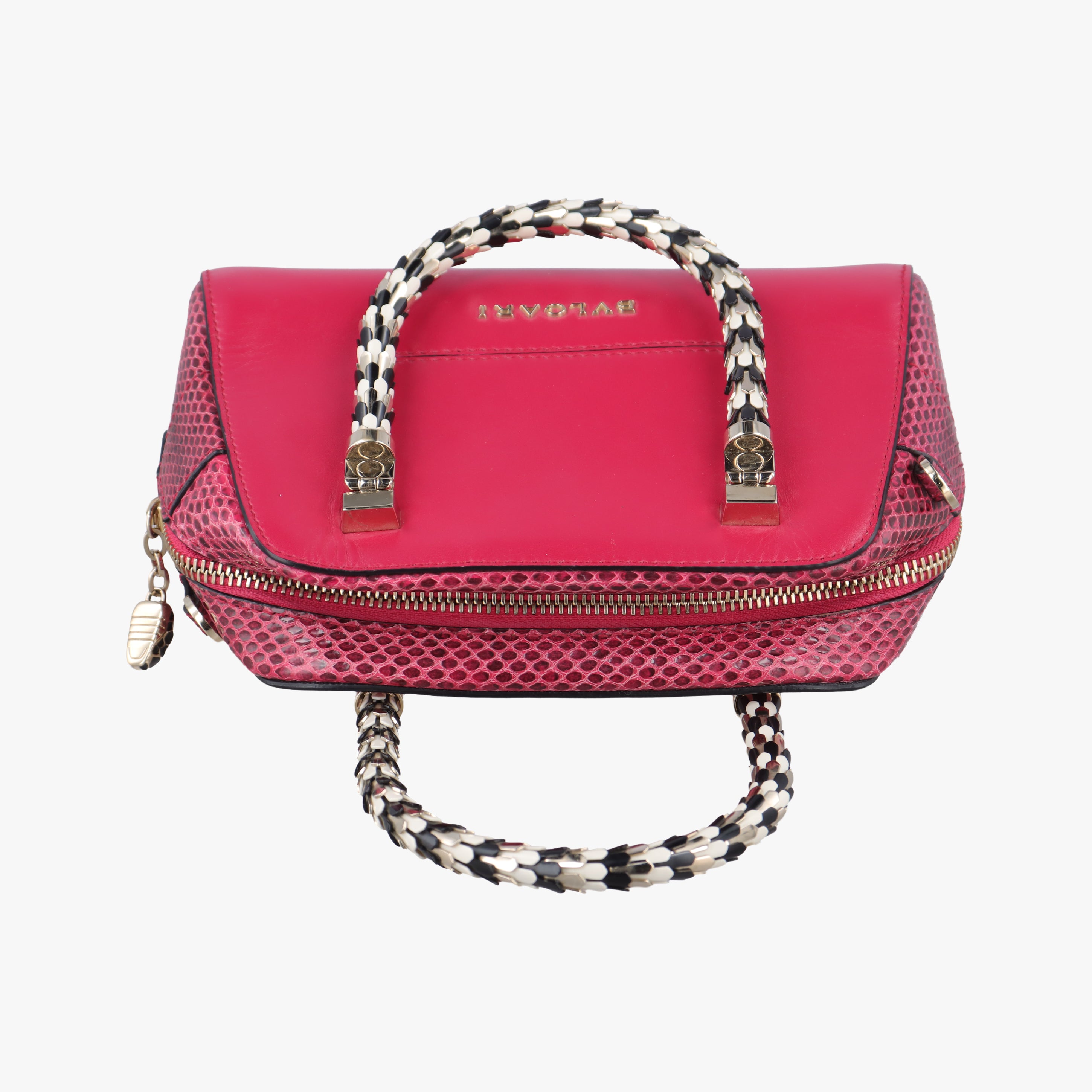 Pre-owned Bvlgari Serpenti Scaglie Red leather  shoulderbag | stylenewstar