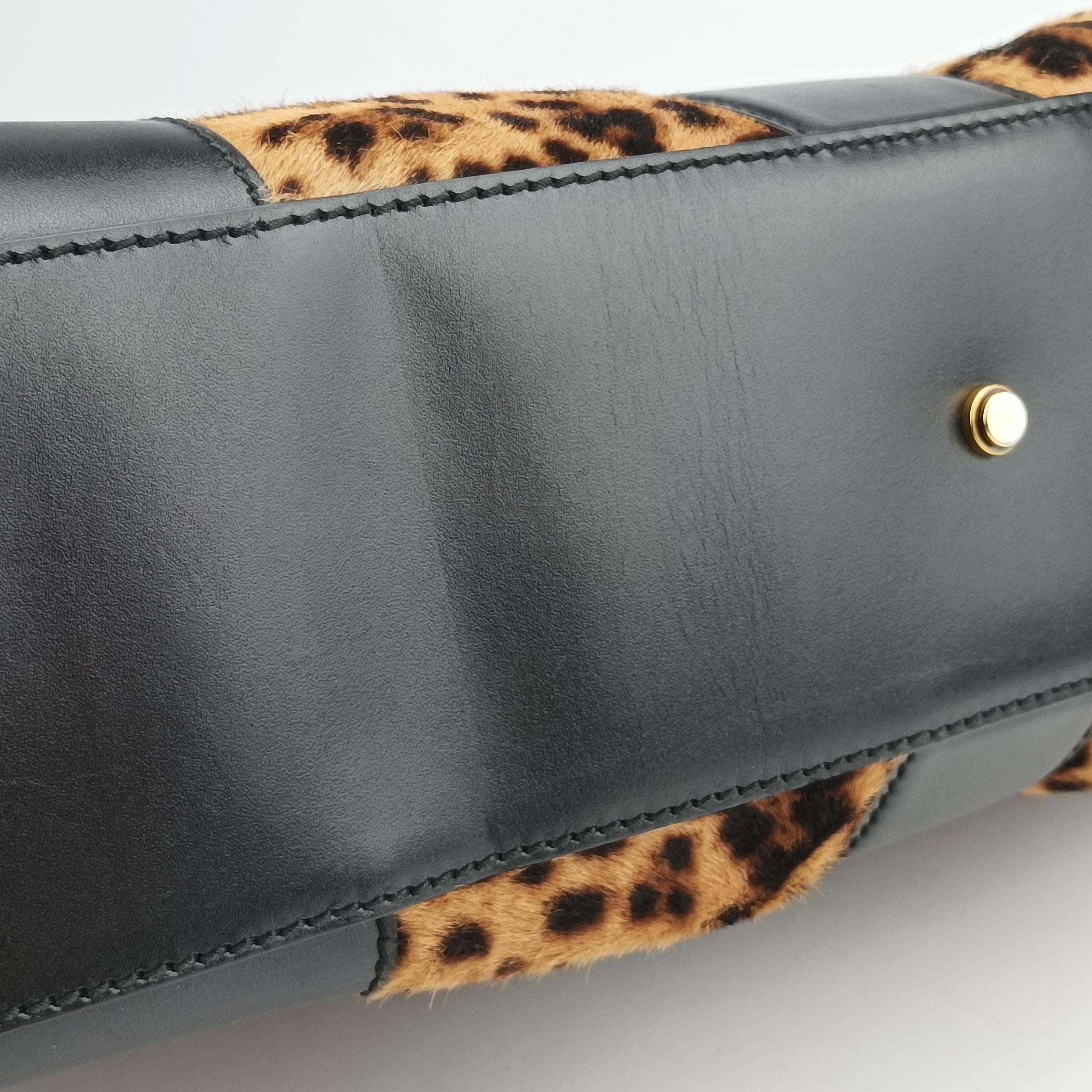 Pre-owned Gucci Lady Buckle Top Handle Multicolour ponyhair 323652 handbag | stylenewstar