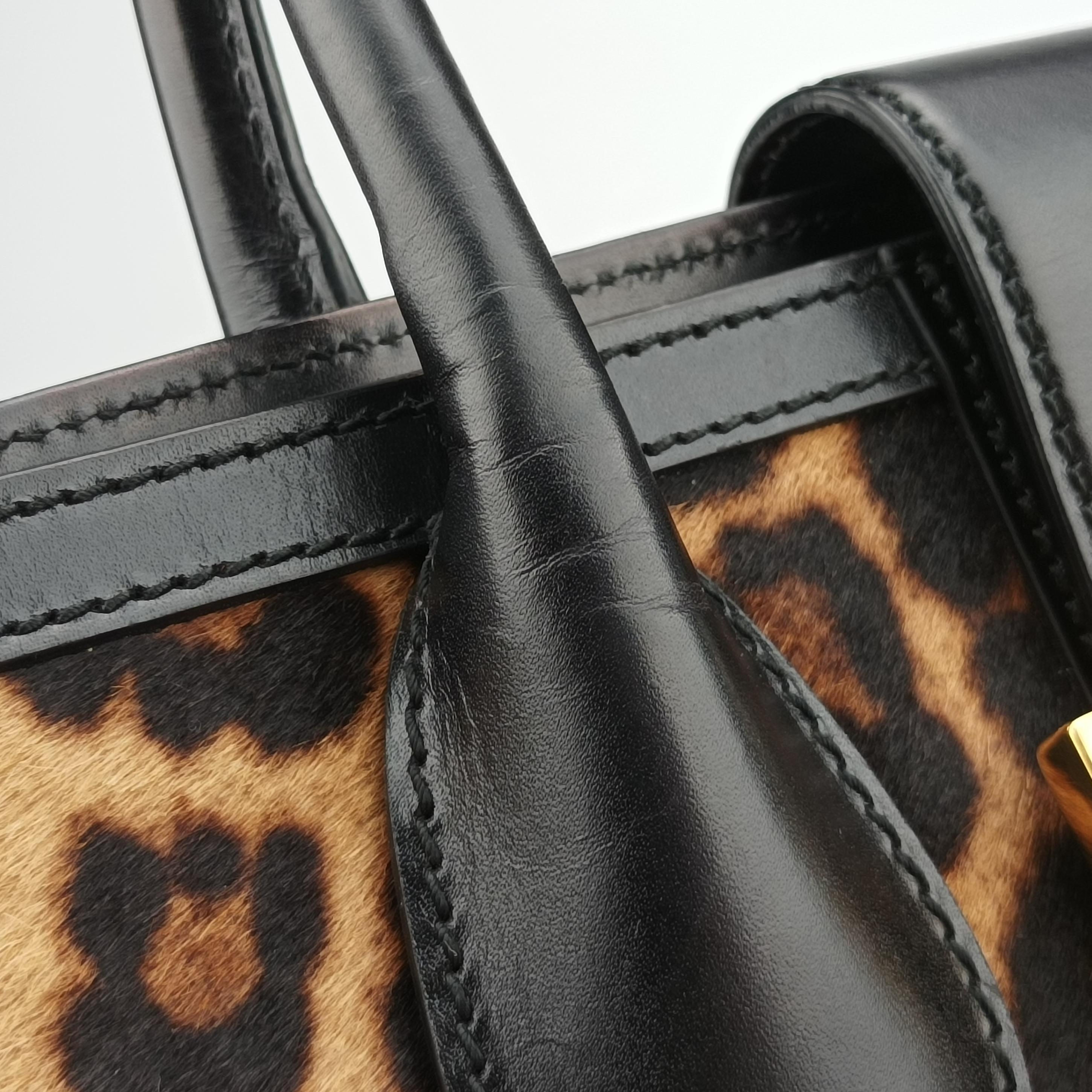 Pre-owned Gucci Lady Buckle Top Handle Multicolour ponyhair 323652 handbag | stylenewstar