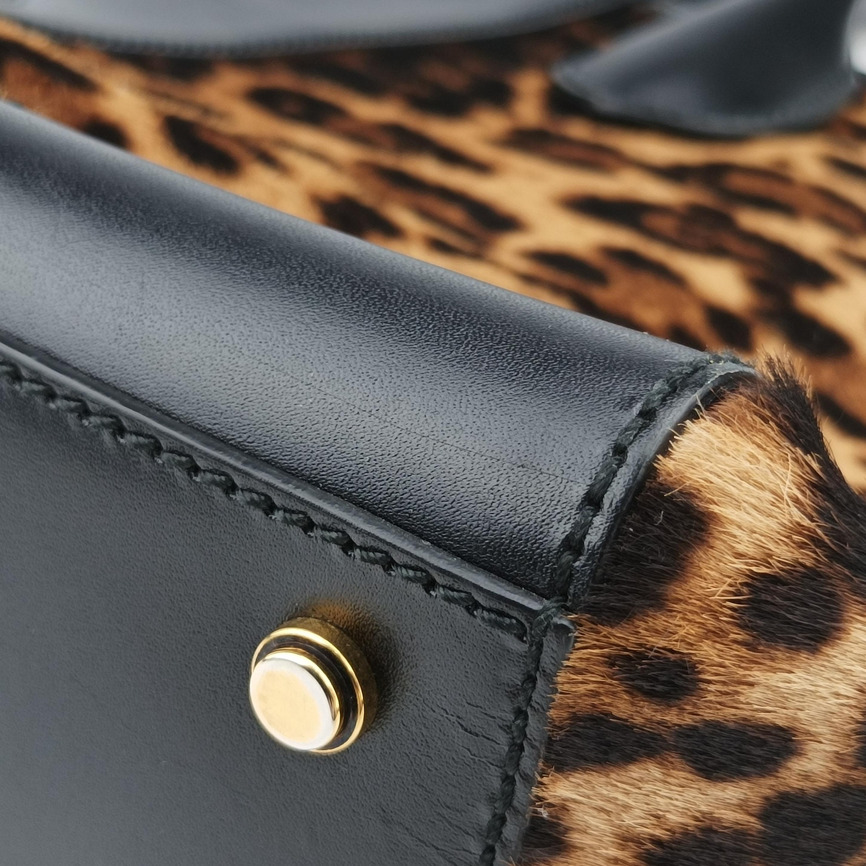 Pre-owned Gucci Lady Buckle Top Handle Multicolour ponyhair 323652 handbag | stylenewstar