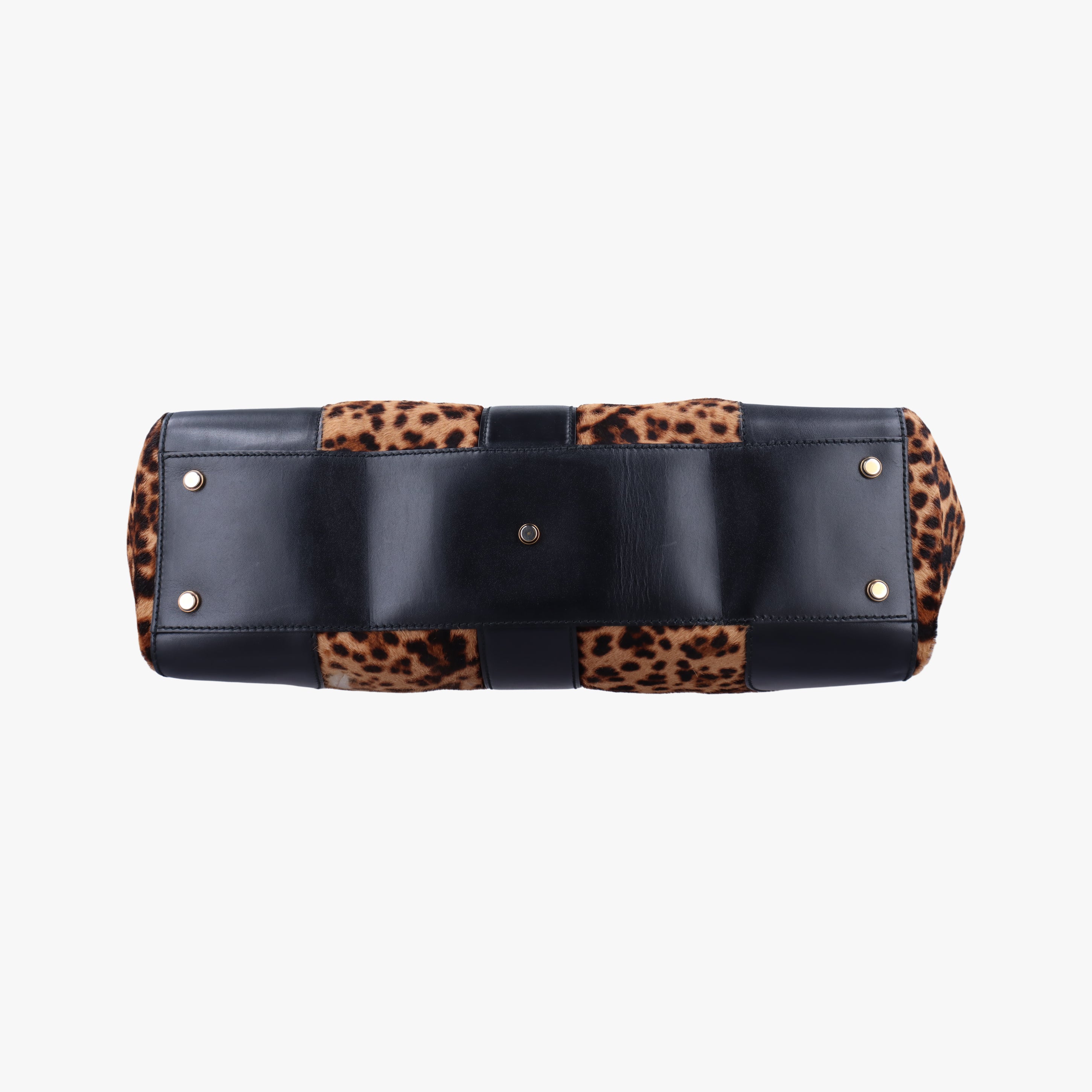 Pre-owned Gucci Lady Buckle Top Handle Multicolour ponyhair 323652 handbag | stylenewstar
