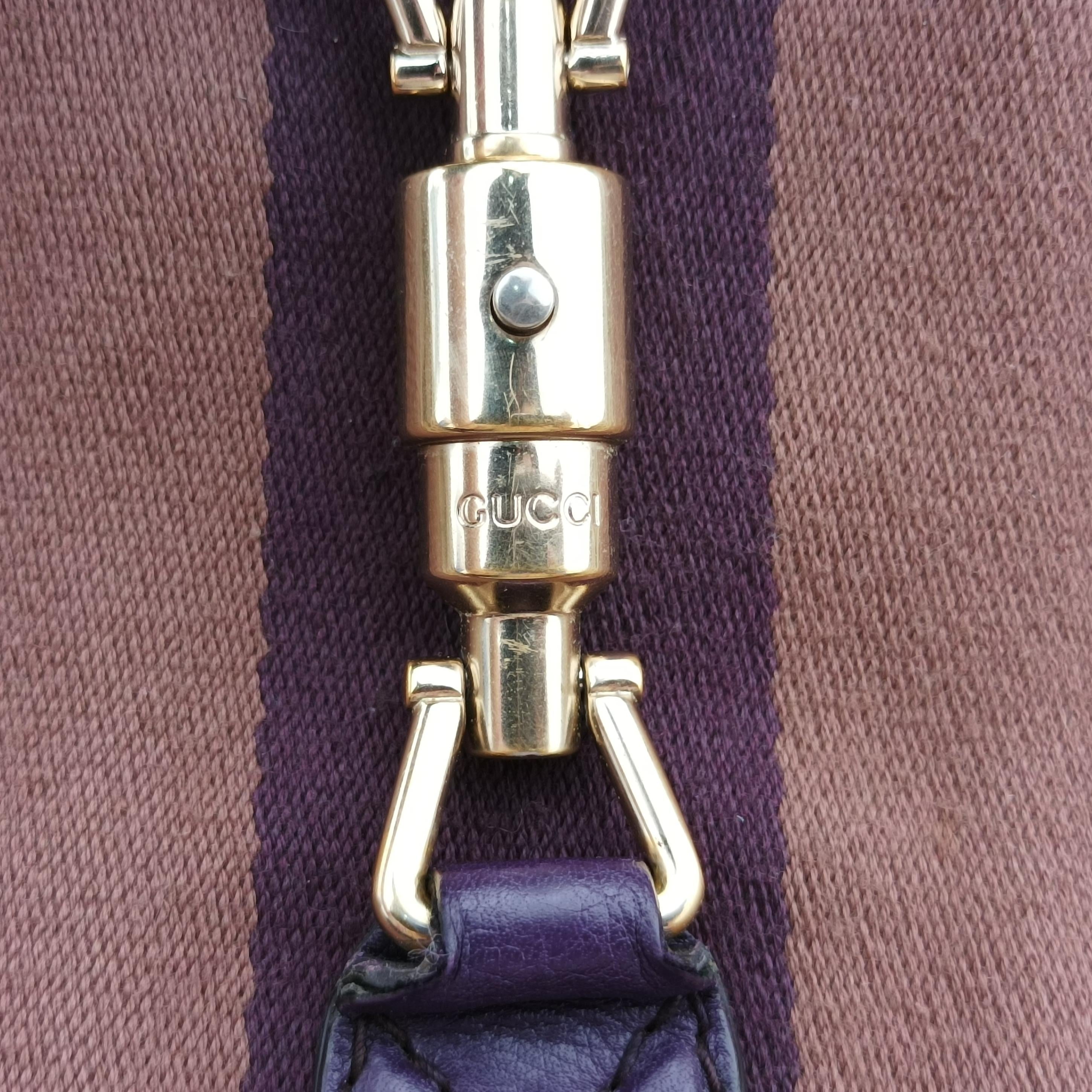 Secondhand Gucci Jackie Flora Hobo beige×purple fabric 277520 shoulderbag | stylenewstar