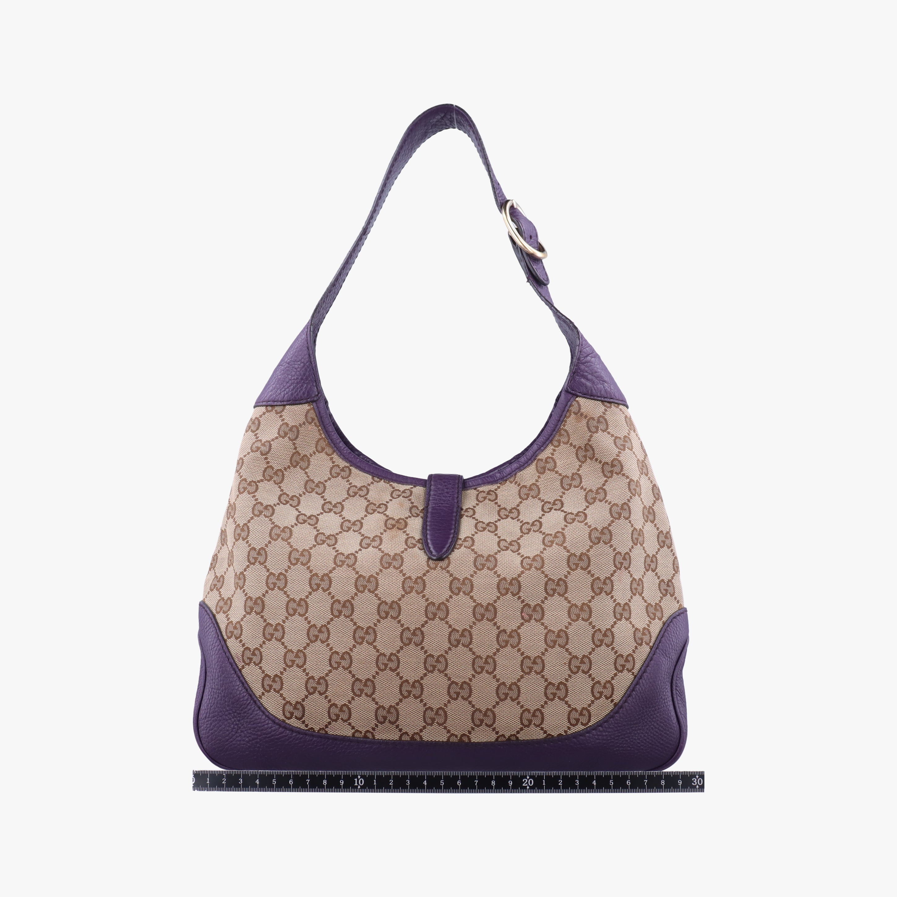 Secondhand Gucci Jackie Flora Hobo beige×purple fabric 277520 shoulderbag | stylenewstar