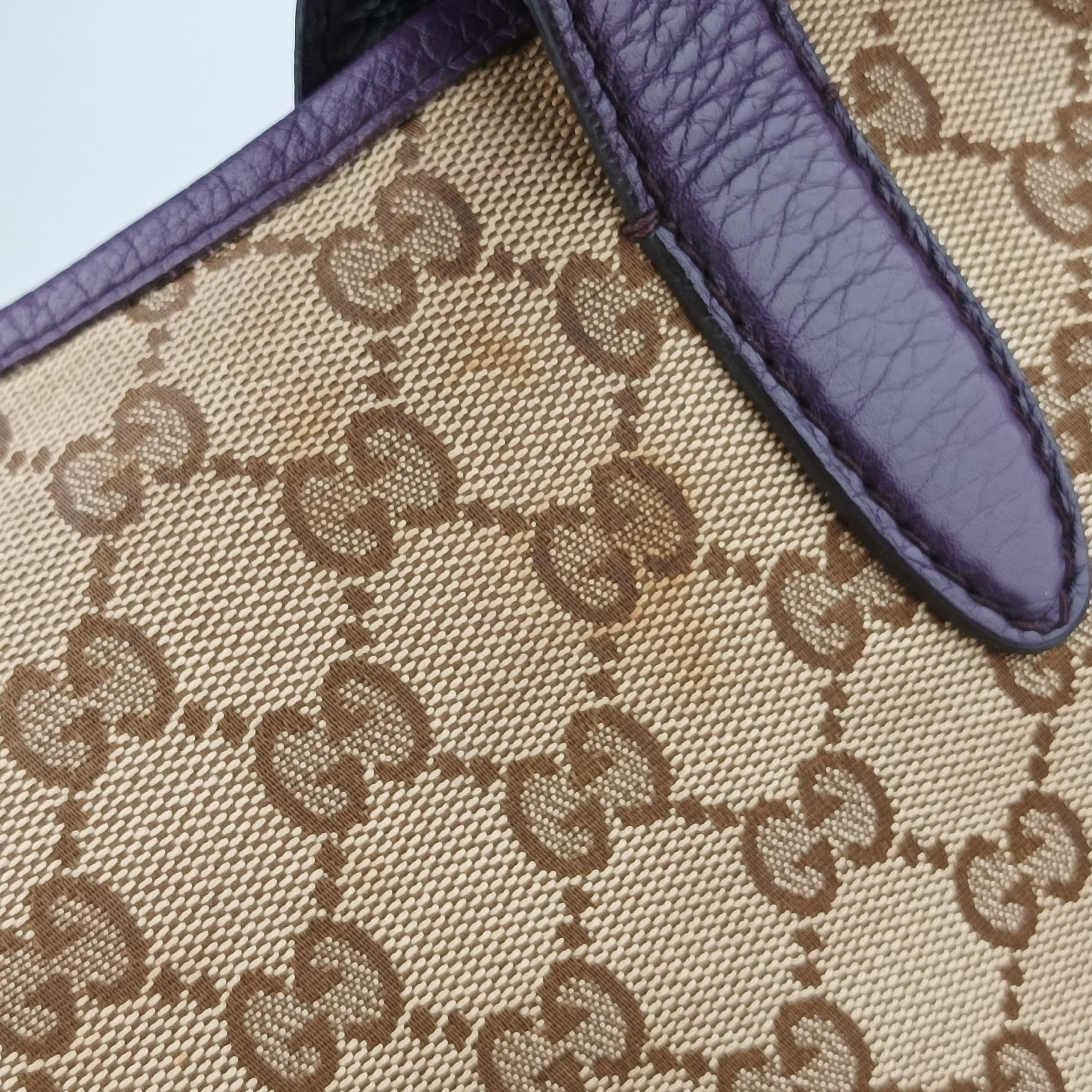 Secondhand Gucci Jackie Flora Hobo beige×purple fabric 277520 shoulderbag | stylenewstar