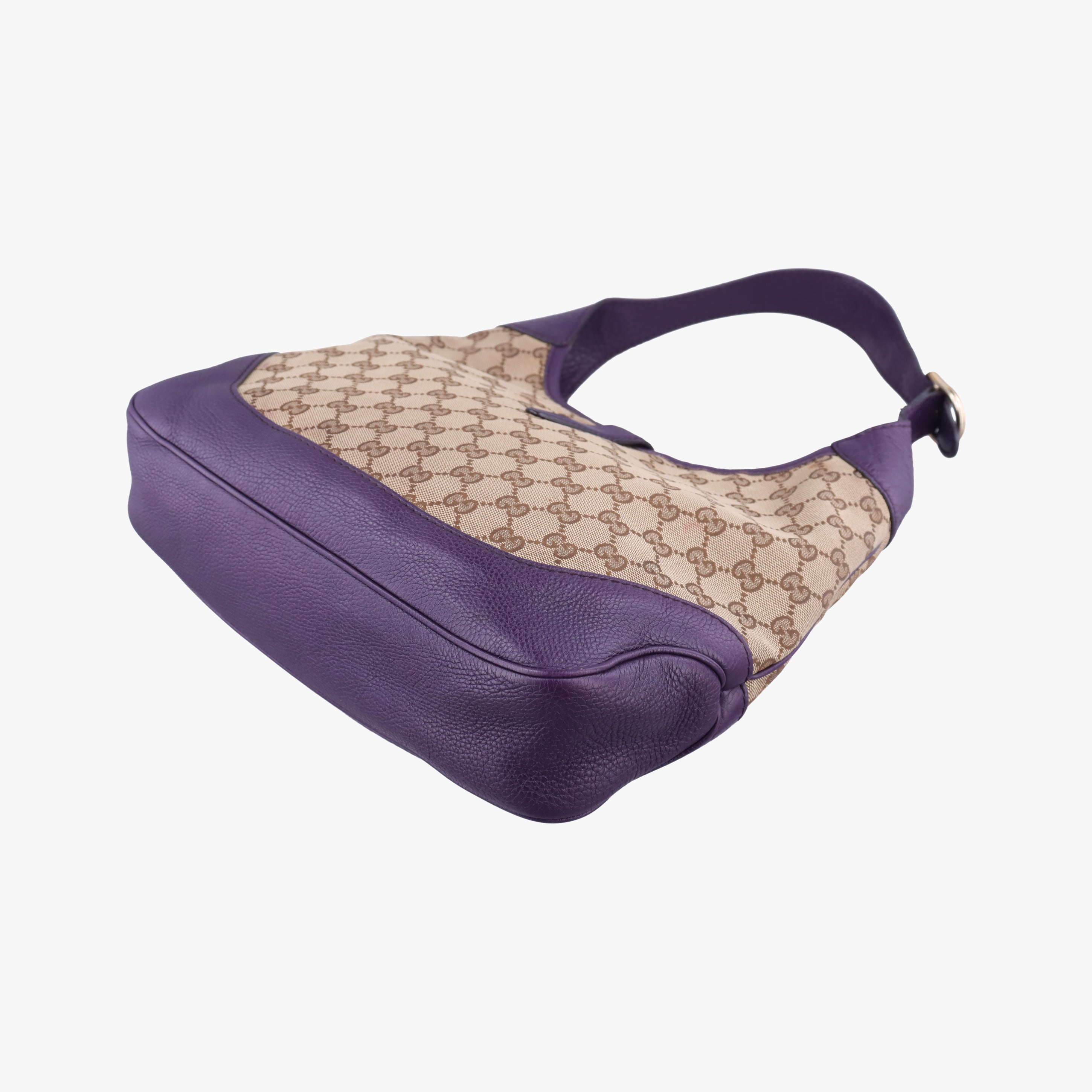 Secondhand Gucci Jackie Flora Hobo beige×purple fabric 277520 shoulderbag | stylenewstar
