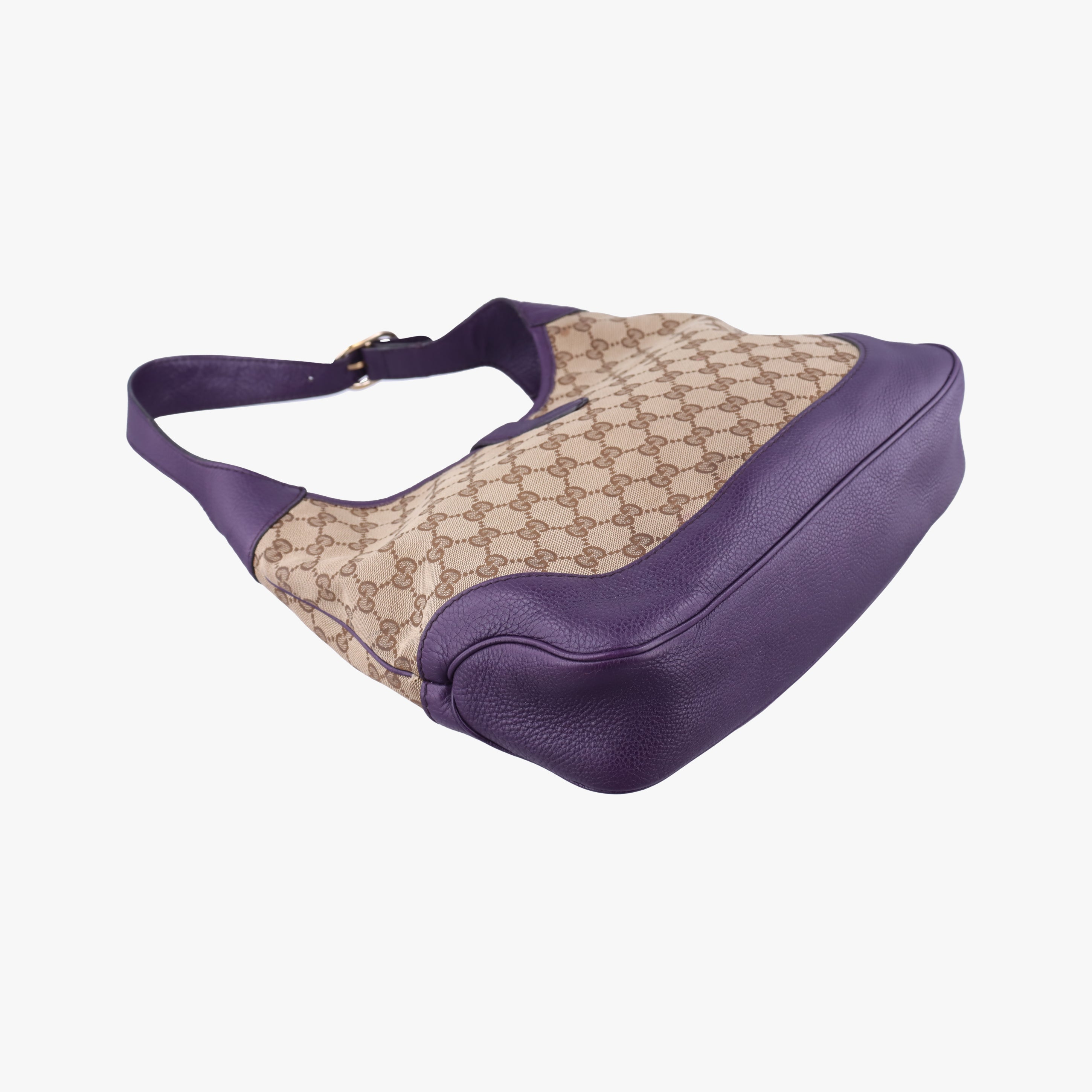 Secondhand Gucci Jackie Flora Hobo beige×purple fabric 277520 shoulderbag | stylenewstar