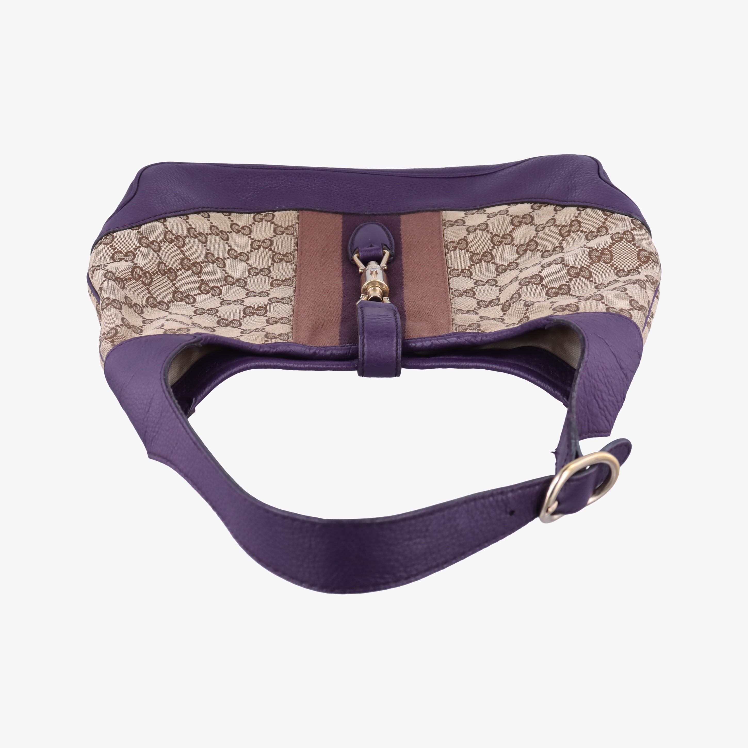 Secondhand Gucci Jackie Flora Hobo beige×purple fabric 277520 shoulderbag | stylenewstar