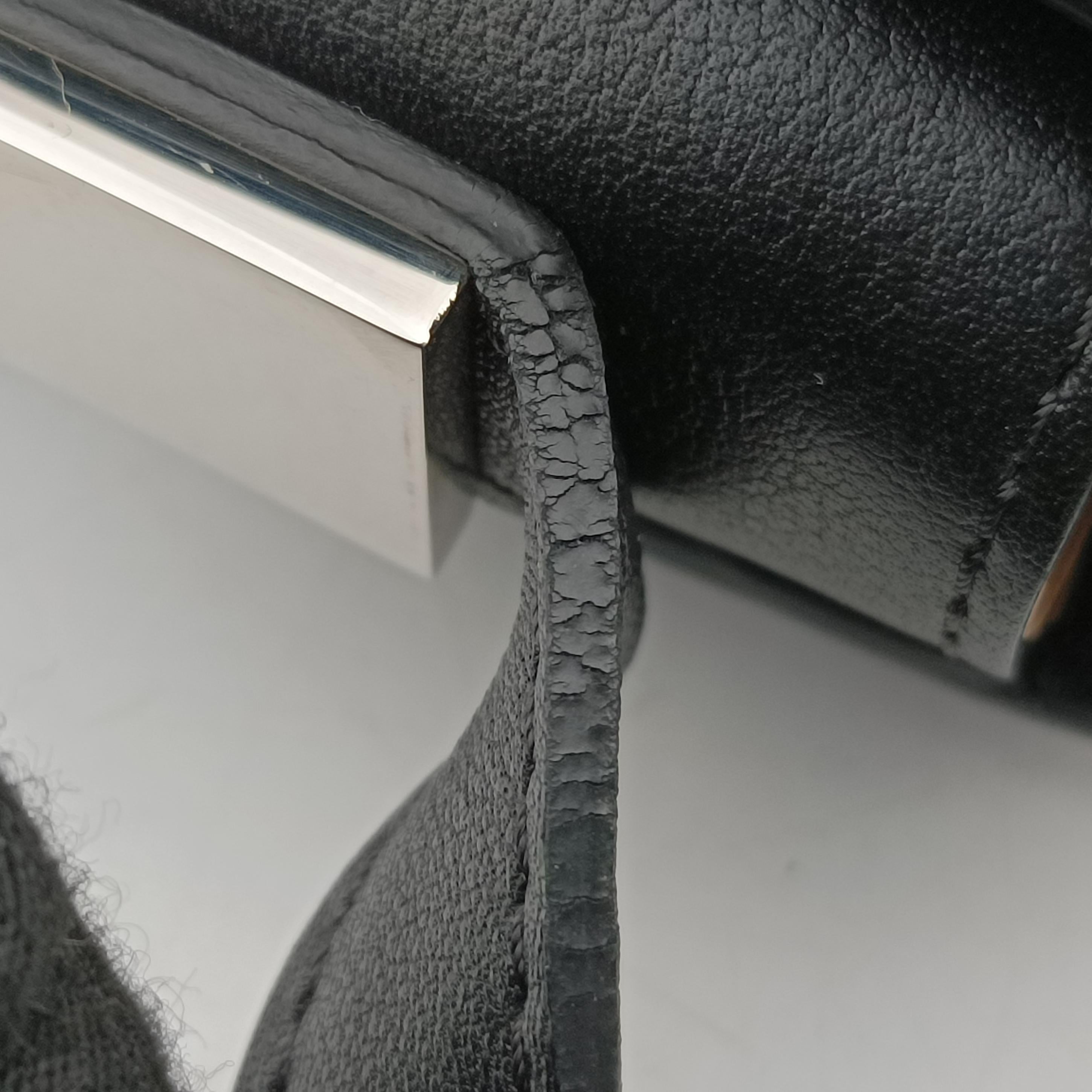 Vintage Delvaux Iron Shield Madame Mini Black leather  shoulderbag | stylenewstar