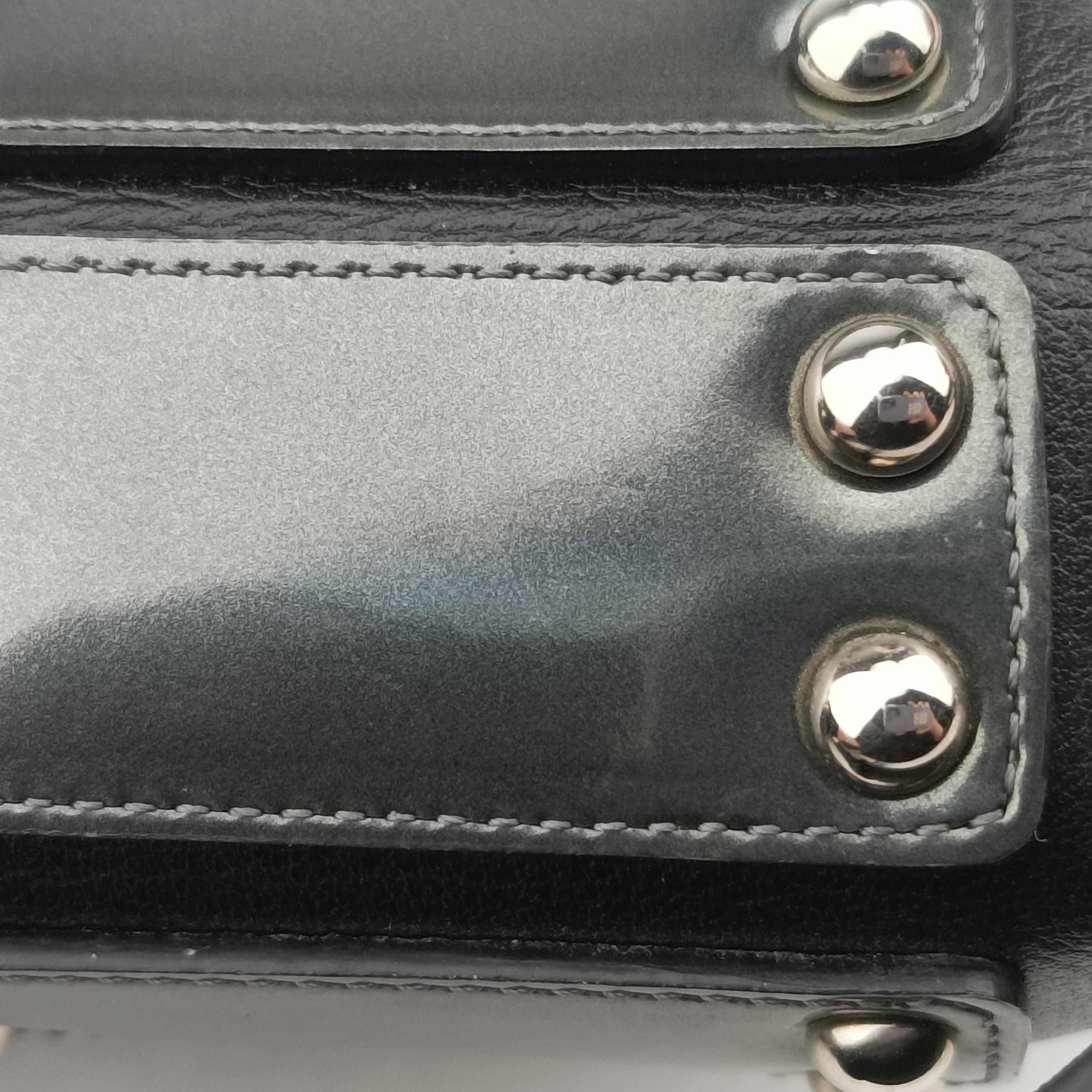 Vintage Delvaux Iron Shield Madame Mini Black leather  shoulderbag | stylenewstar