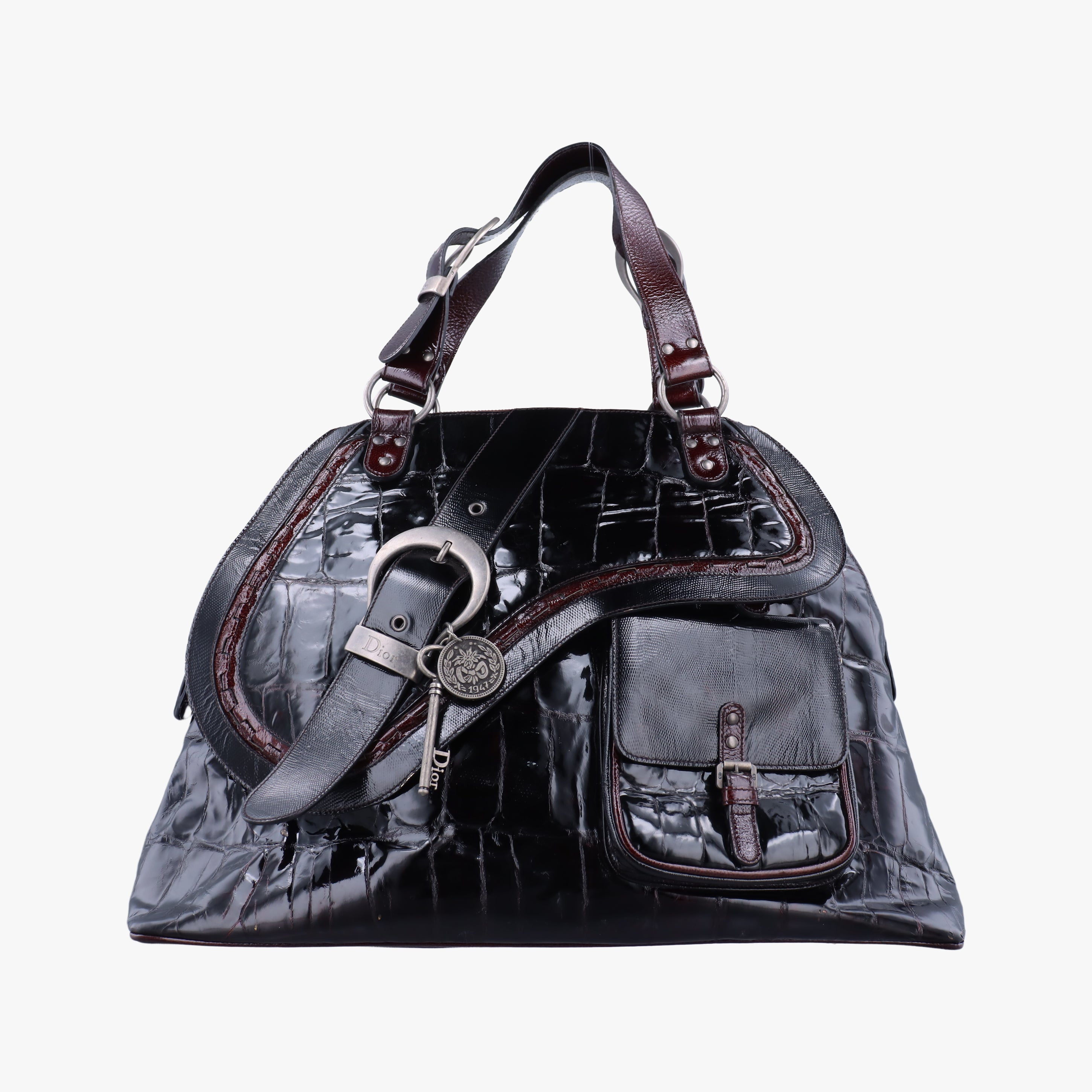 Pre-owned Christian Dior Gaucho Black Leather  handbag | stylenewstar
