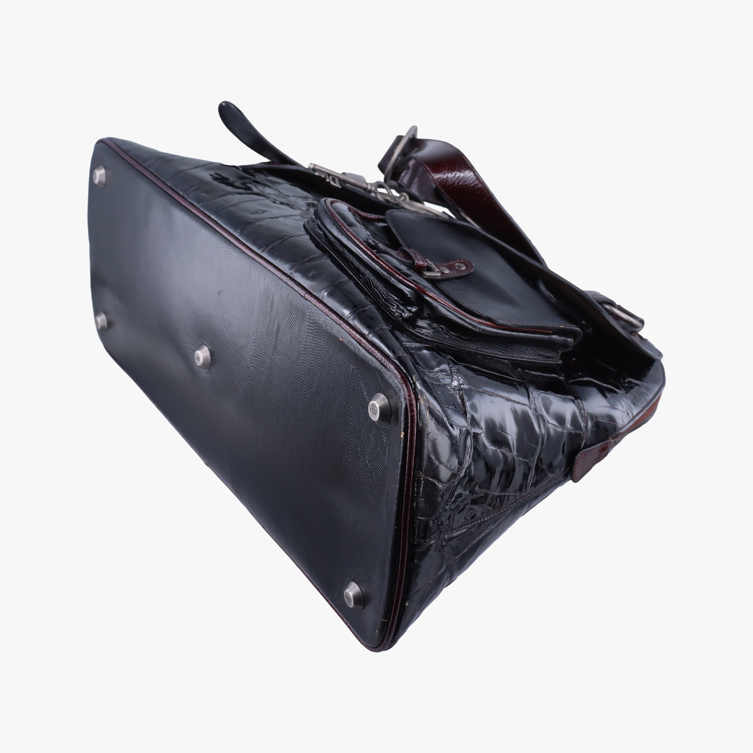 Pre-owned Christian Dior Gaucho Black Leather  handbag | stylenewstar