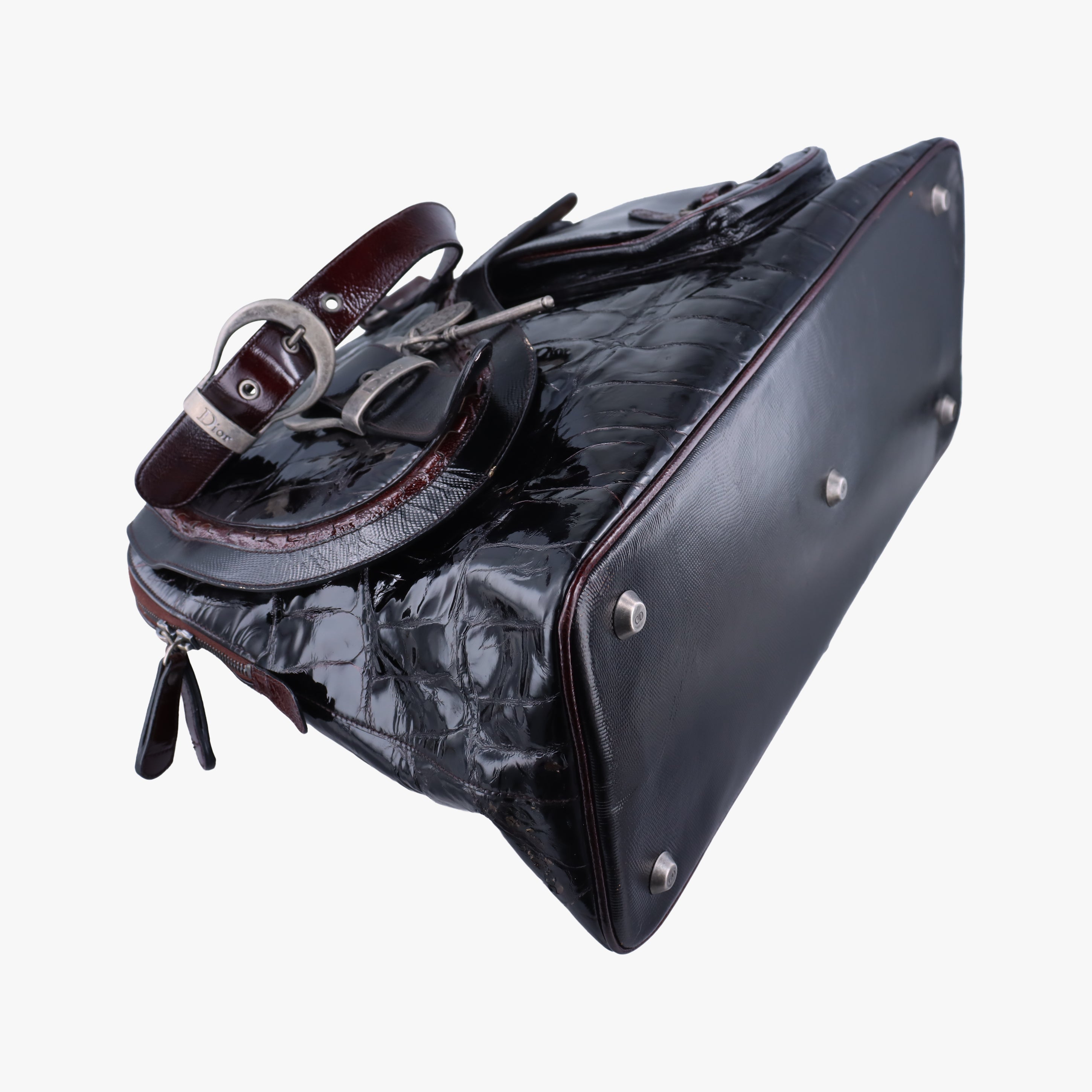 Pre-owned Christian Dior Gaucho Black Leather  handbag | stylenewstar