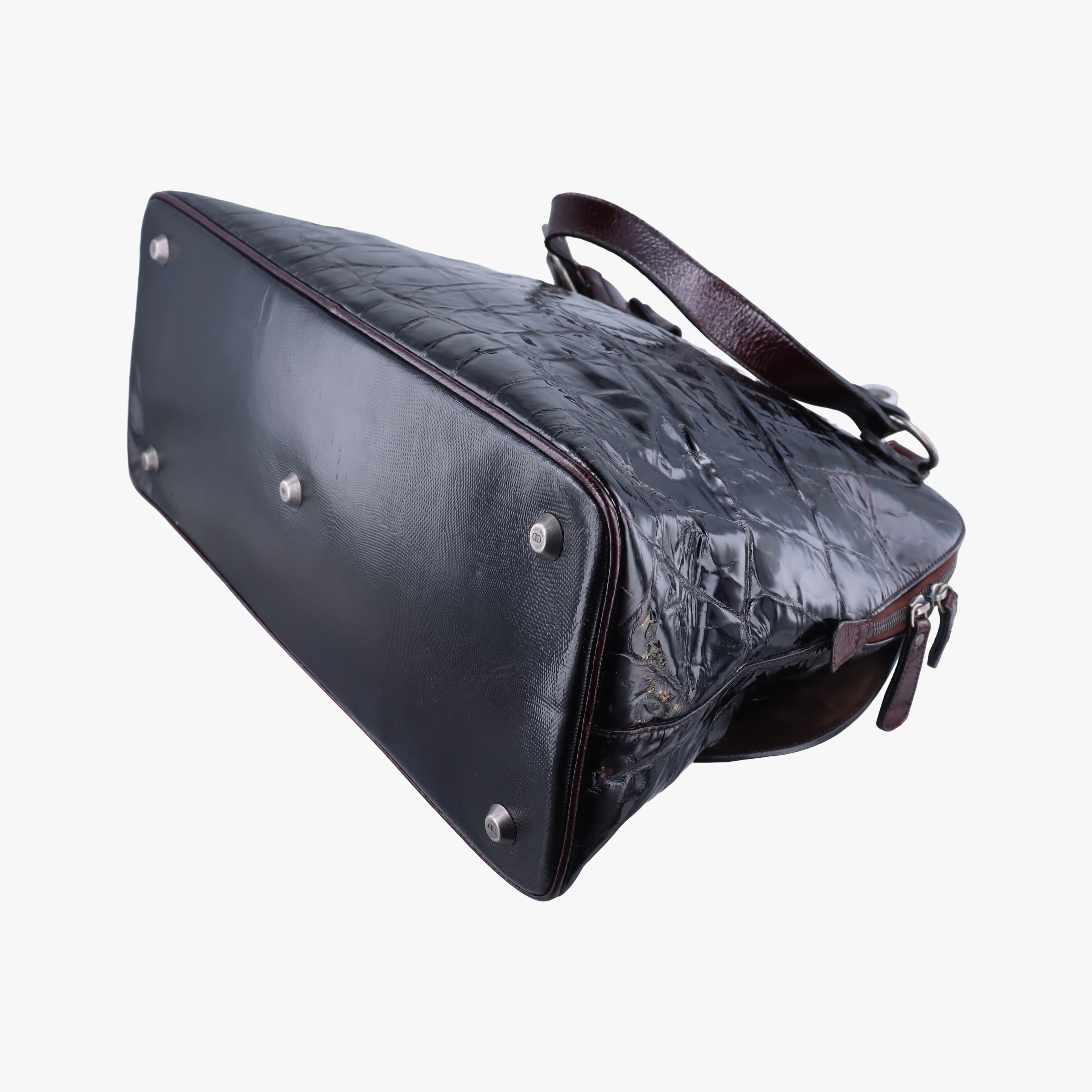 Pre-owned Christian Dior Gaucho Black Leather  handbag | stylenewstar
