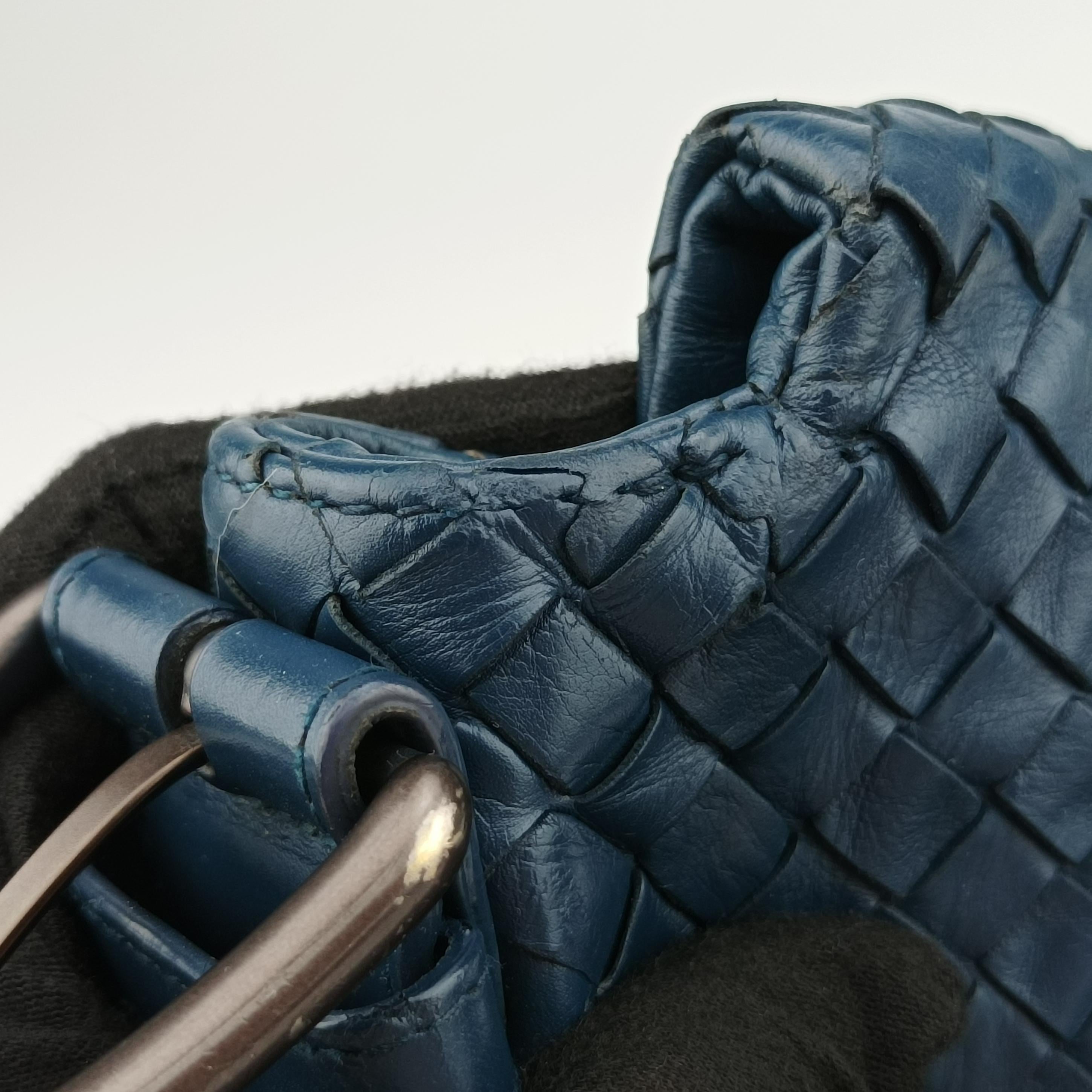 Secondhand Bottega Veneta Intrecciato Navy lambskin  shoulderbag | stylenewstar