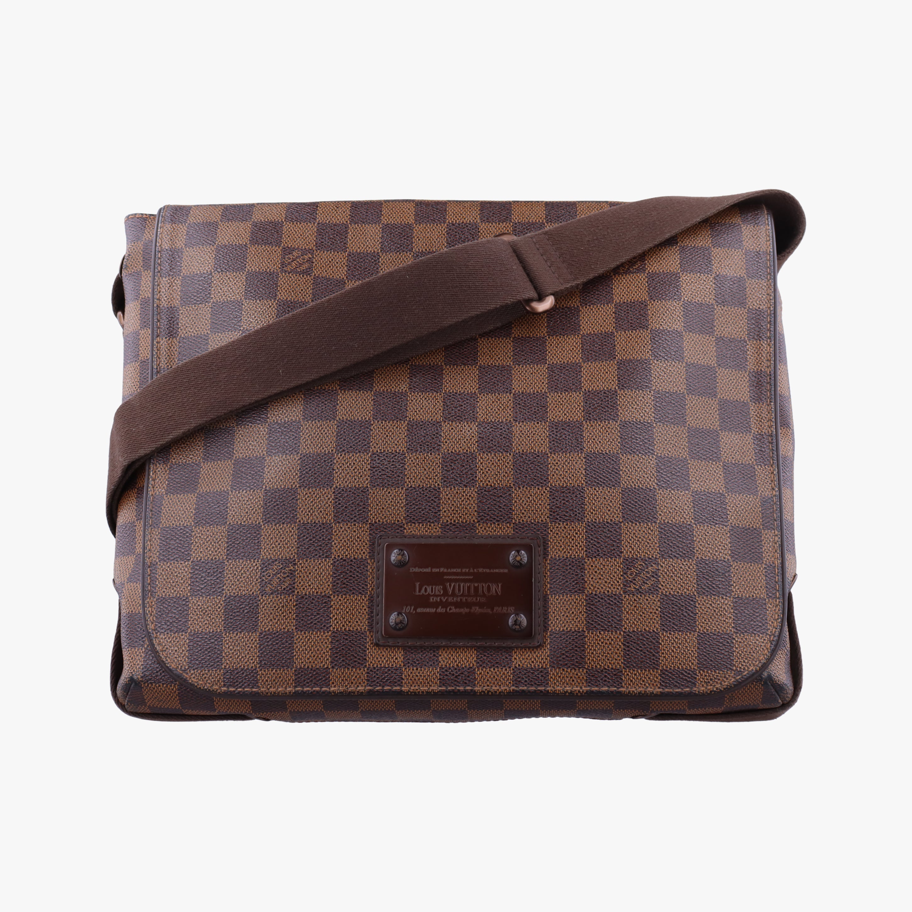 Pre-owned Louis Vuitton BROOKLYN MM EBENE Damier Canvas N51211 shoulderbag | stylenewstar