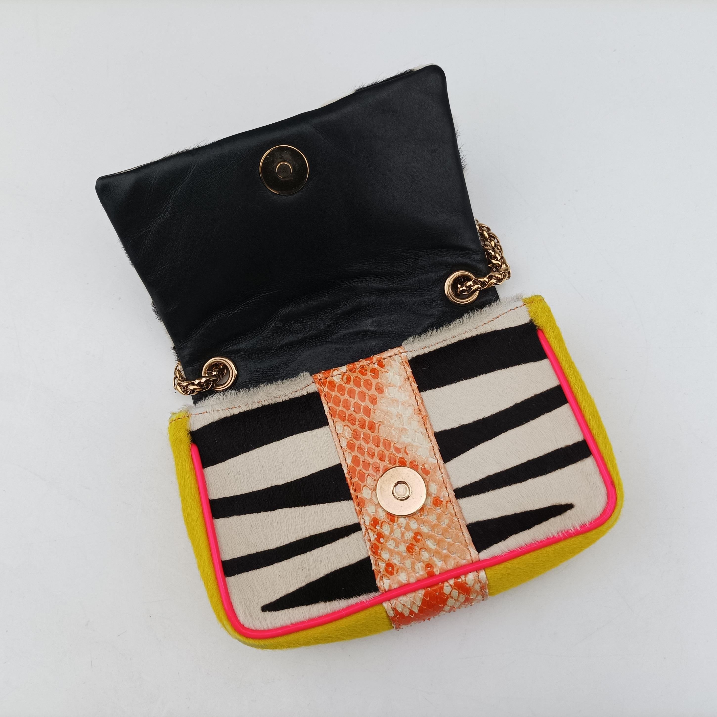 Pre-owned Christian Louboutin Sweet Charity Multicolour ponyhair × snakeskin  shoulderbag | stylenewstar