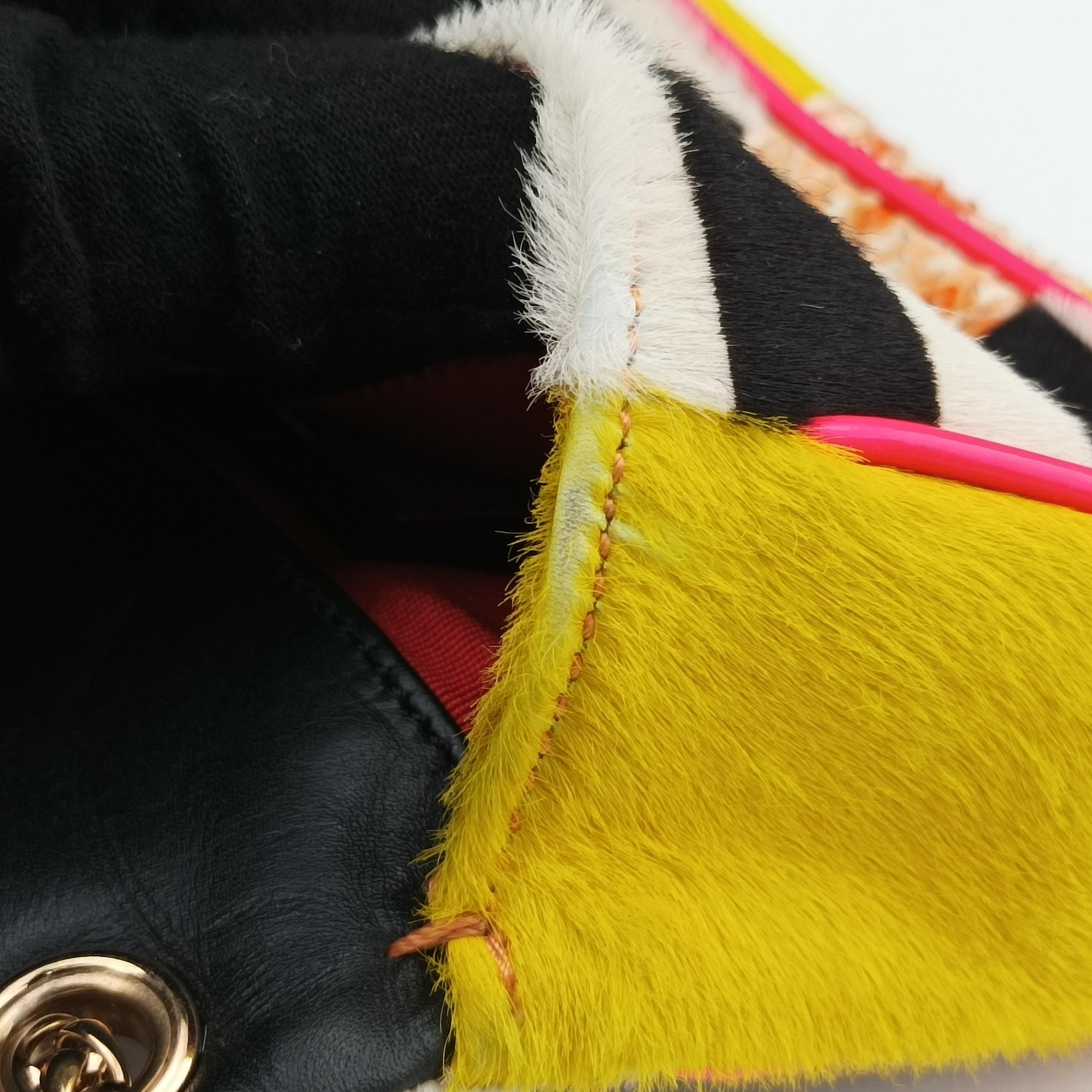 Pre-owned Christian Louboutin Sweet Charity Multicolour ponyhair × snakeskin  shoulderbag | stylenewstar