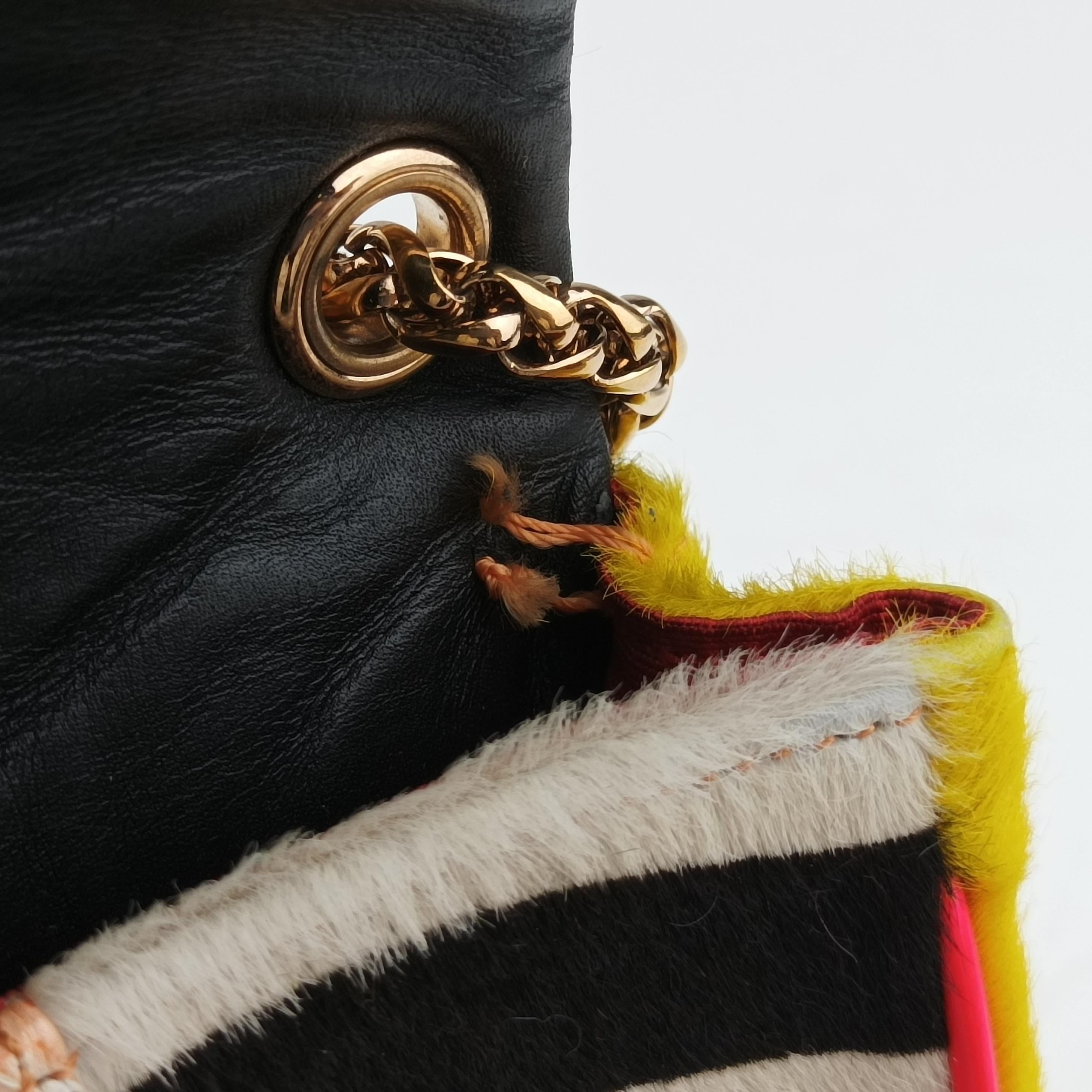 Pre-owned Christian Louboutin Sweet Charity Multicolour ponyhair × snakeskin  shoulderbag | stylenewstar