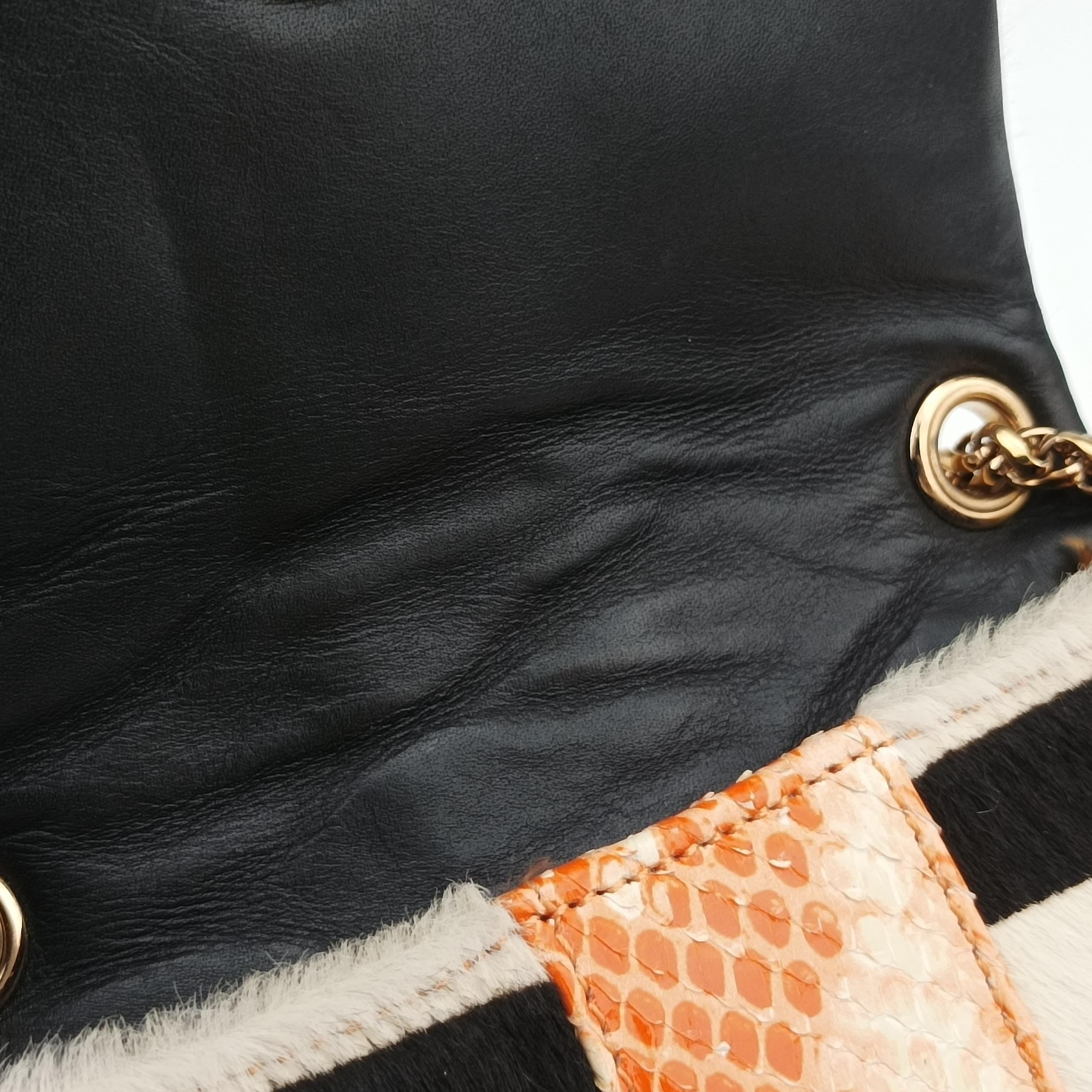 Pre-owned Christian Louboutin Sweet Charity Multicolour ponyhair × snakeskin  shoulderbag | stylenewstar